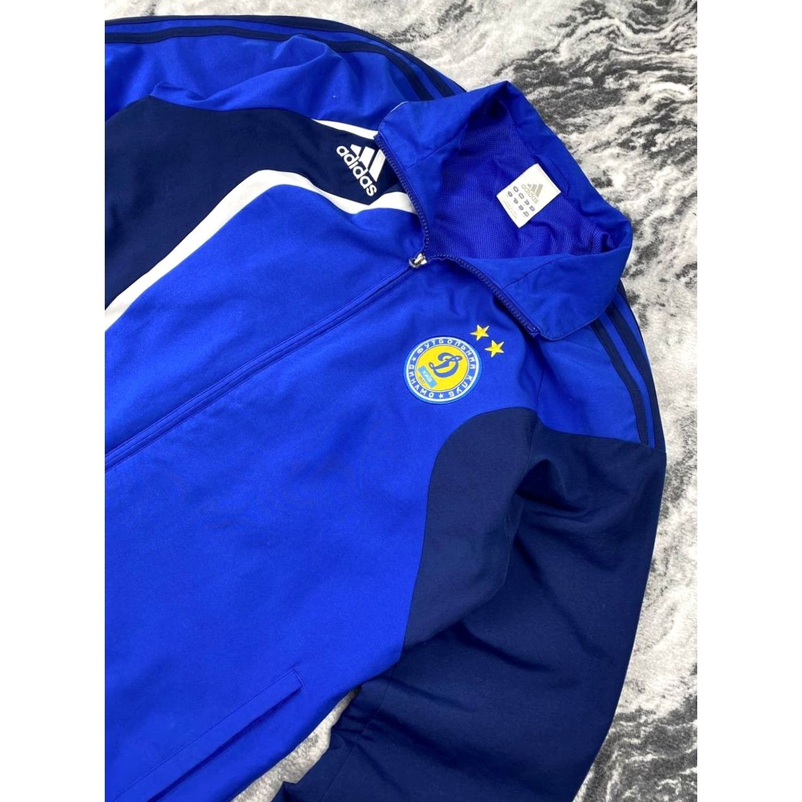 Adidas VINTAGE adidas Dynamo Kyiv Tracksuit Jacket And Pants Men Size M Blue Size 40R - 4 Thumbnail