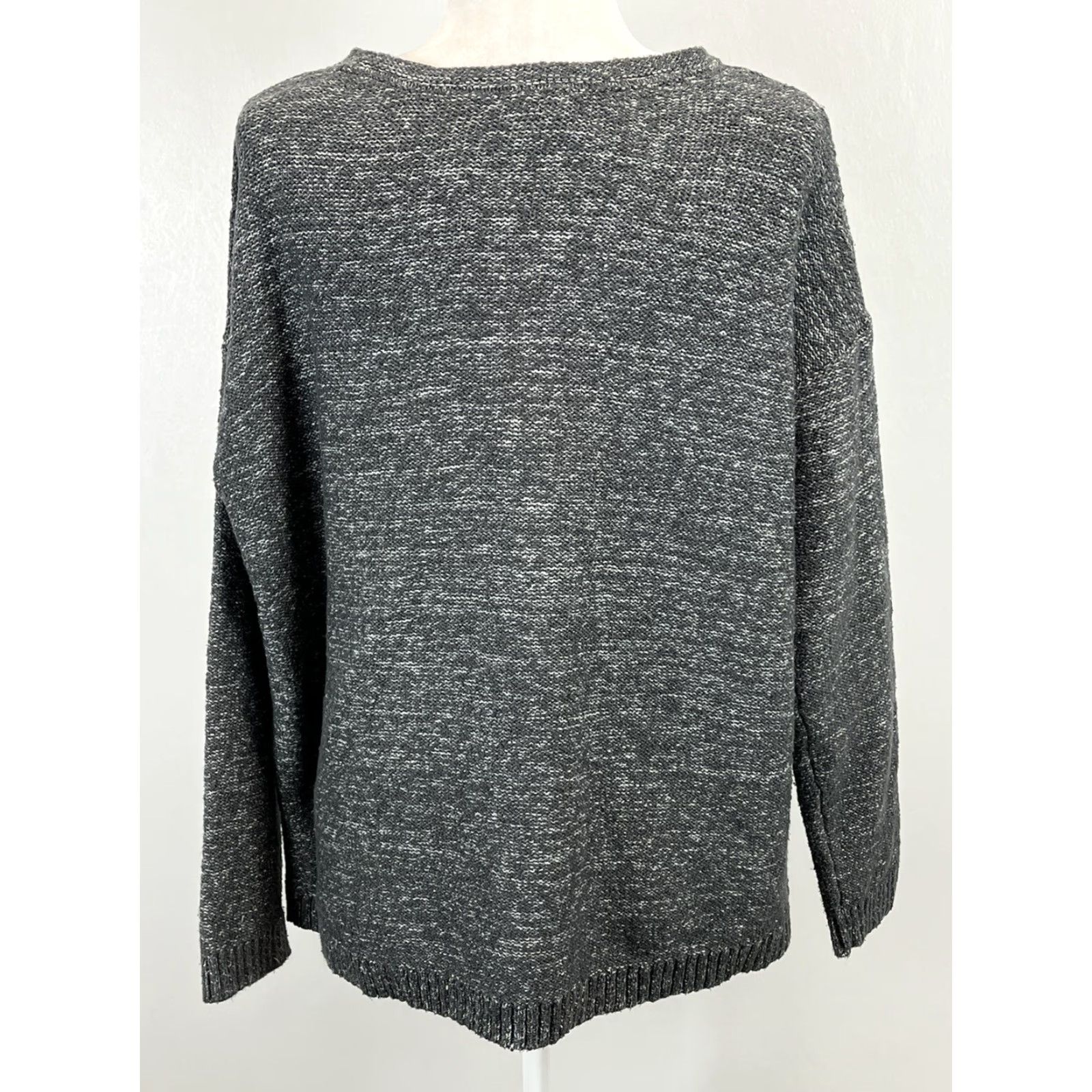 J. Jill J. Jill Yarn Knit Sweater Sz Medium Purejill Gray Crew Neck Tunic Casual Size M / US 6-8 / IT 42-44 - 3 Thumbnail