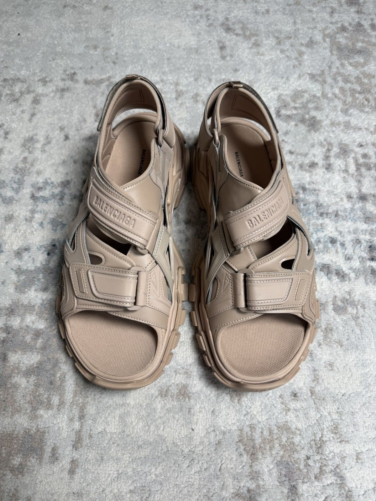Balenciaga Balenciaga Track Sandals Beige Size US 14 / EU 47 - 1 Thumbnail