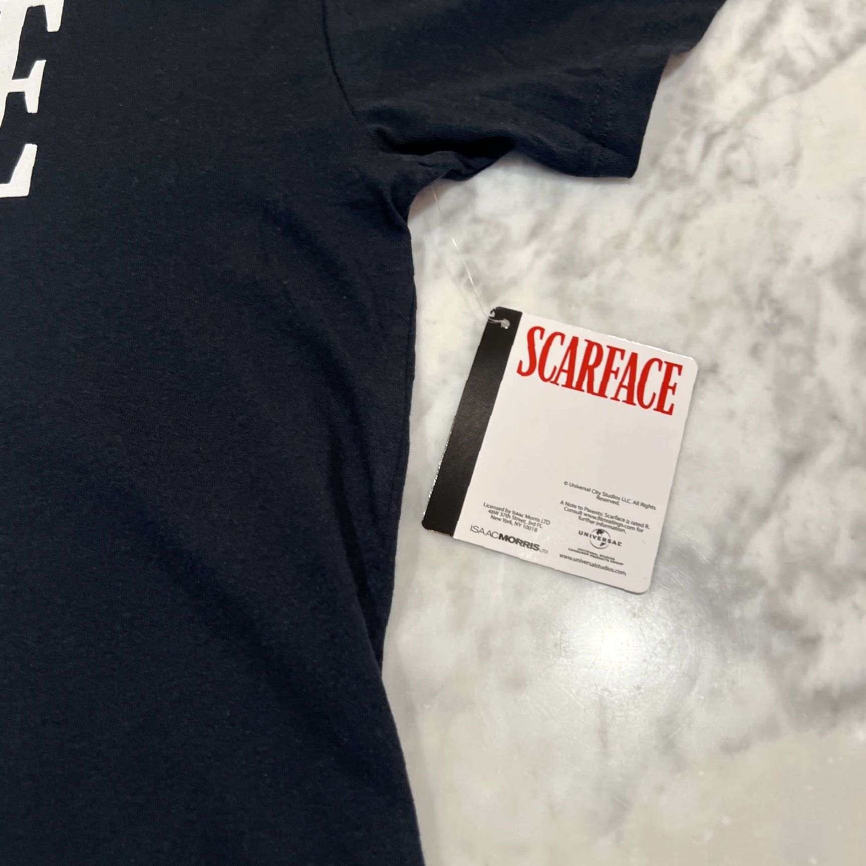 Vintage Scarface Tony Montana Graphic T-Shirt Men L ‘83 On Sleeves Miami Back NWT Size US L / EU 52-54 / 3 - 5 Thumbnail