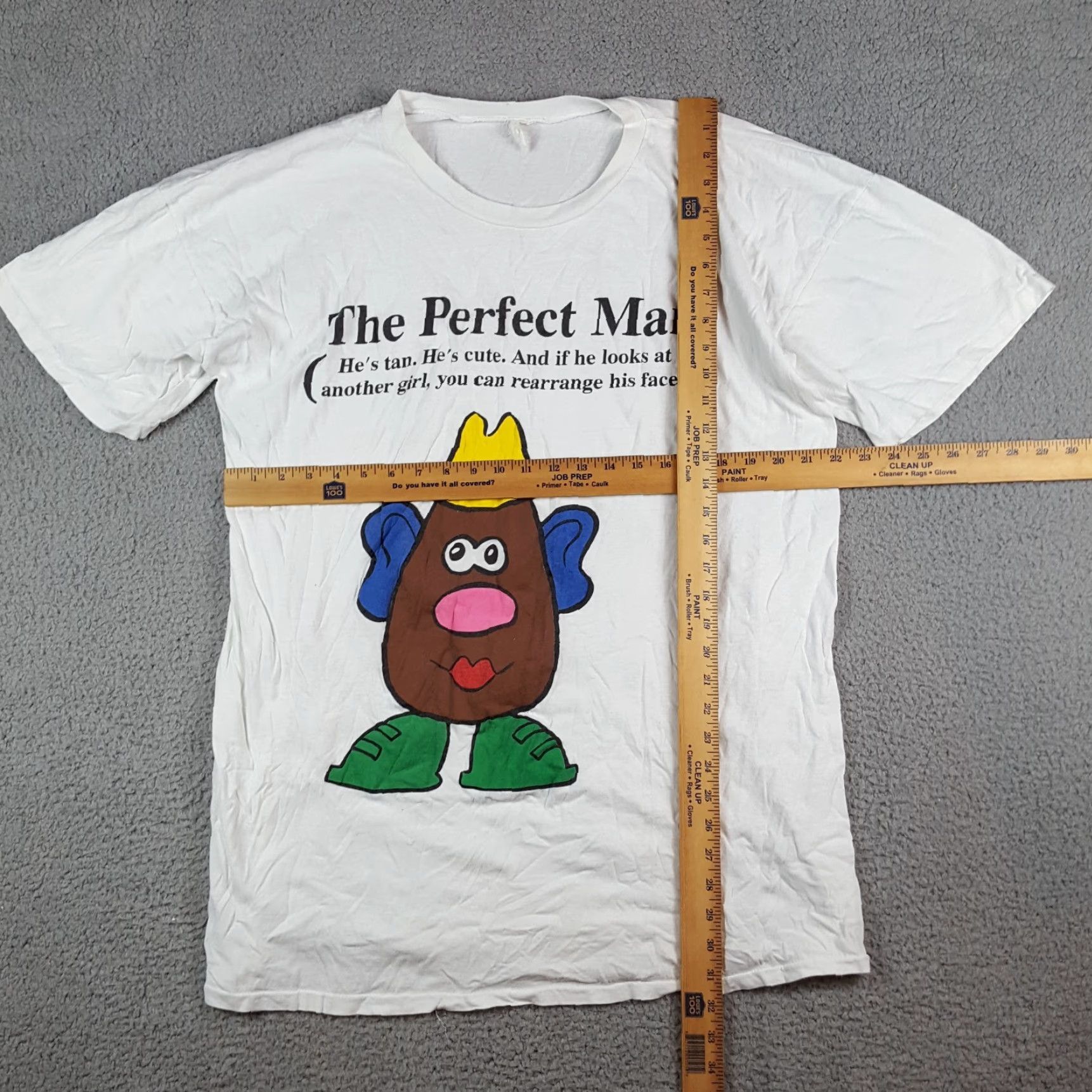 Vintage Vintage 80s Mr Potato Head Perfect Man Women's Size XL Funny Cartoon T Shirt Top Size XL / US 12-14 / IT 48-50 - 5 Thumbnail