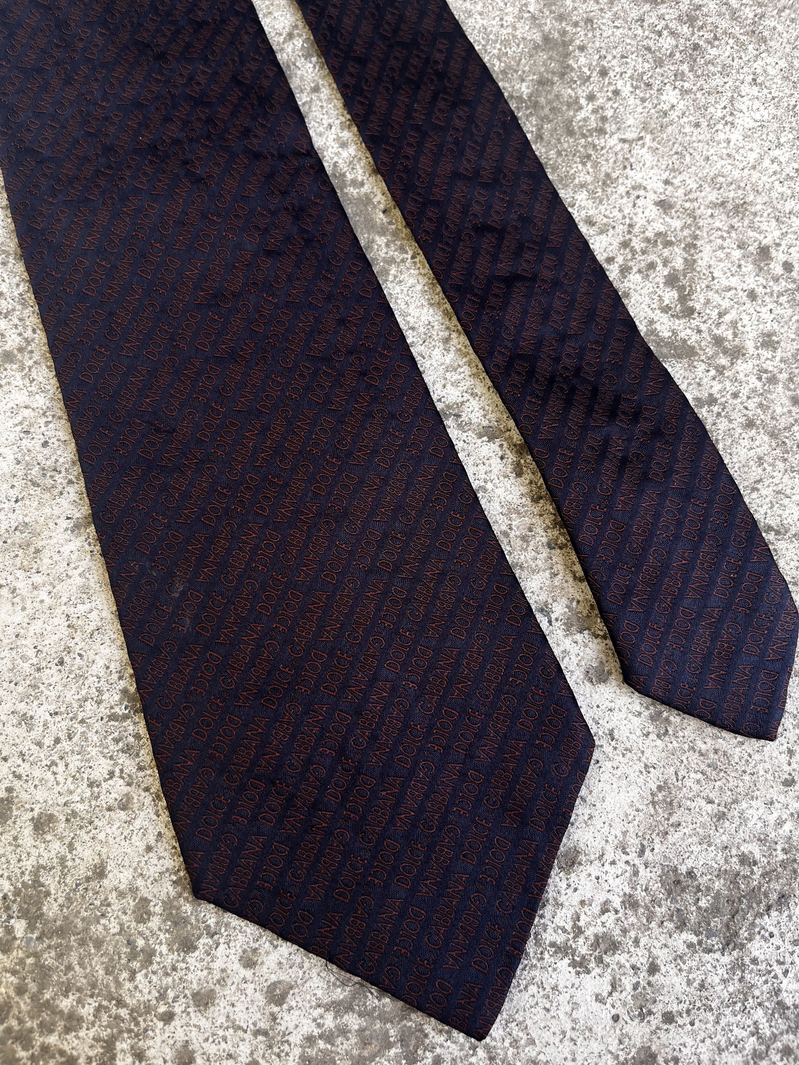 Dolce & Gabbana Dolce & Gabbana Vintage Multilogo Silk Tie Size ONE SIZE - 1 Thumbnail