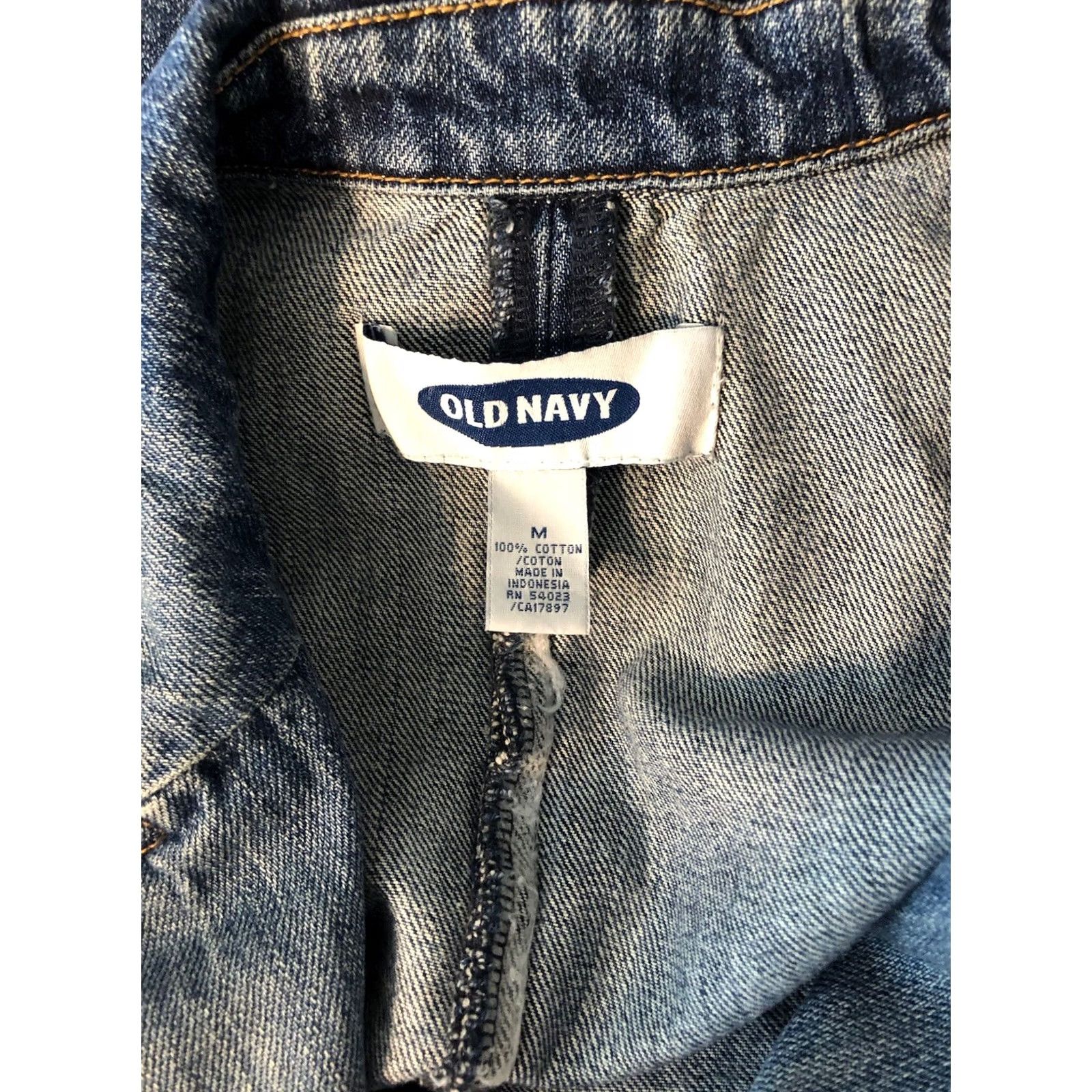 Old Navy VINTAGE Old Navy Jacket Denim Blue Jean Button Pockets Y2K Grunge Hippie Womens S Size 28" / US 6 / IT 42 - 4 Thumbnail
