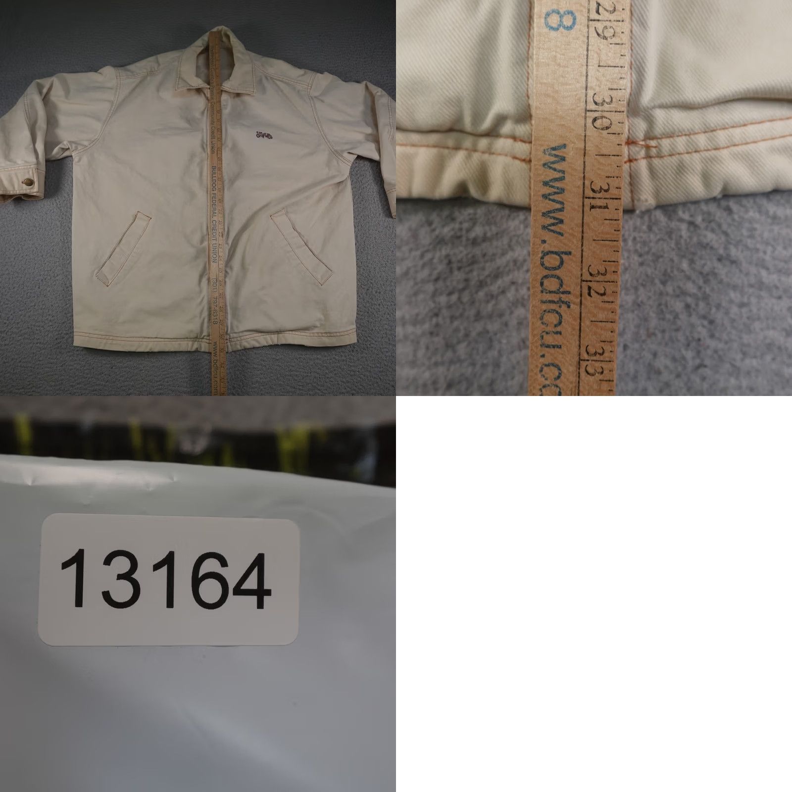 Vintage VINTAGE Drawls Bomber Jacket Mens Medium Beige Canvas Skater 90s Size US M / EU 48-50 / 2 - 8 Thumbnail