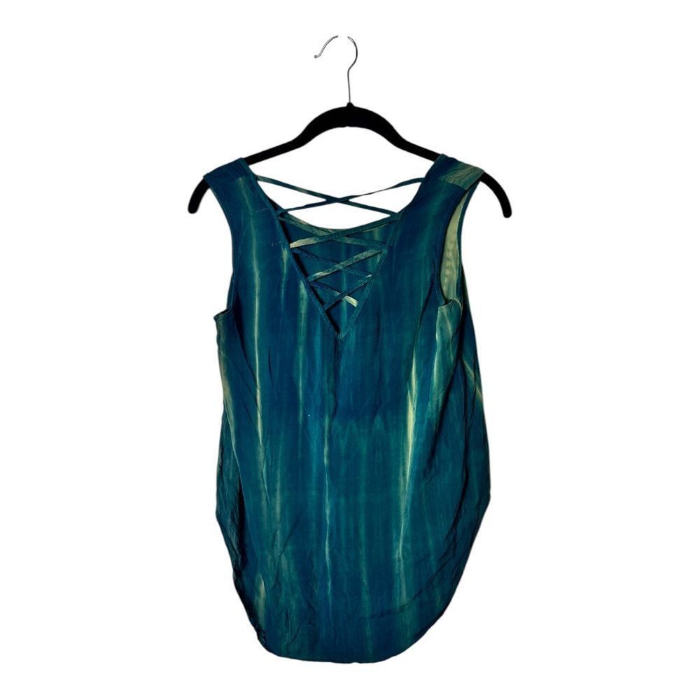 Other Fifty Street Blue Criss Cross Back Tank Top | Size Small | R Size S / US 4 / IT 40 - 3 Thumbnail