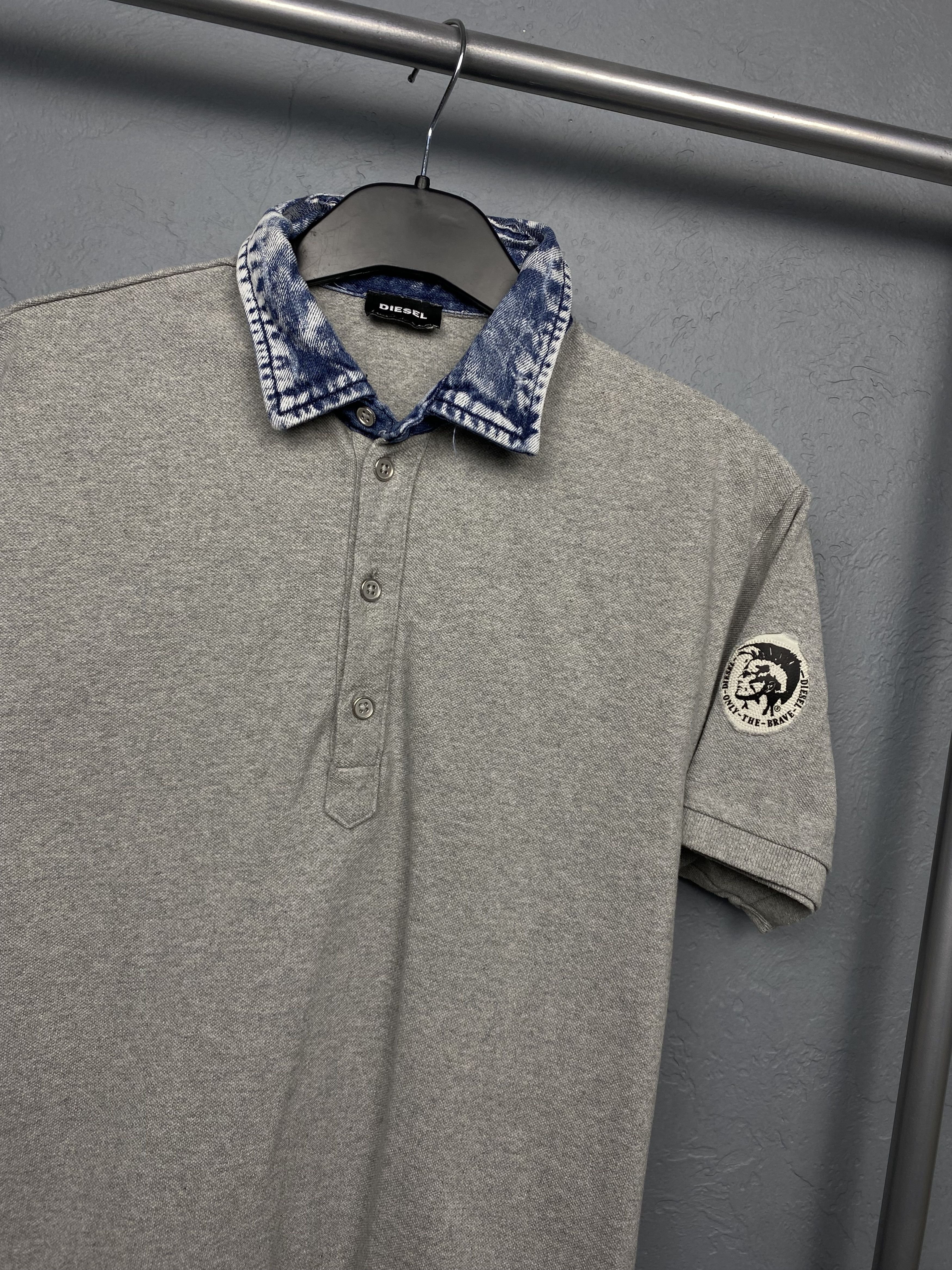 Diesel × Vintage Diesel Vintage Mens Punk Logo Polo Shirt Size US M / EU 48-50 / 2 - 2 Thumbnail