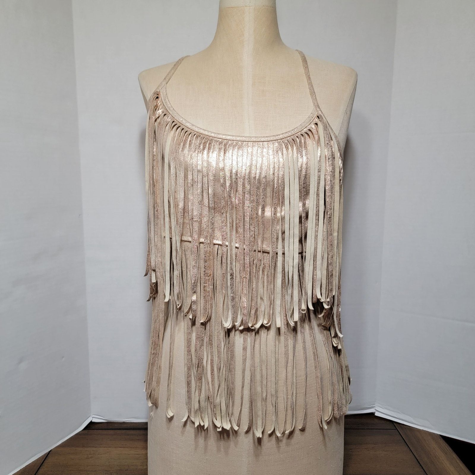 Other Shyanne Women's Cropped Fringe Tank Top - Size Small Size S / US 4 / IT 40 - 2 Thumbnail