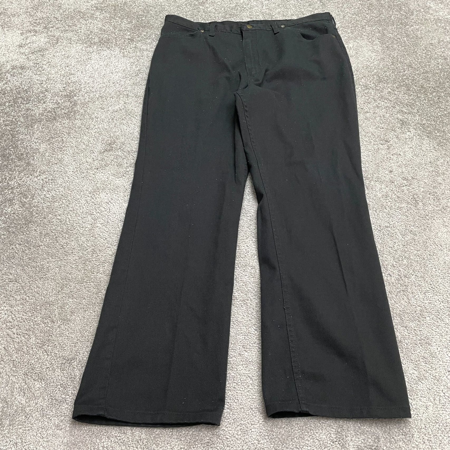 Wrangler VINTAGE Wrangler Rustler Work Pants Mens 40x32 Black Cotton USA Straight Leg Chino Size US 40 / EU 56 - 2 Thumbnail