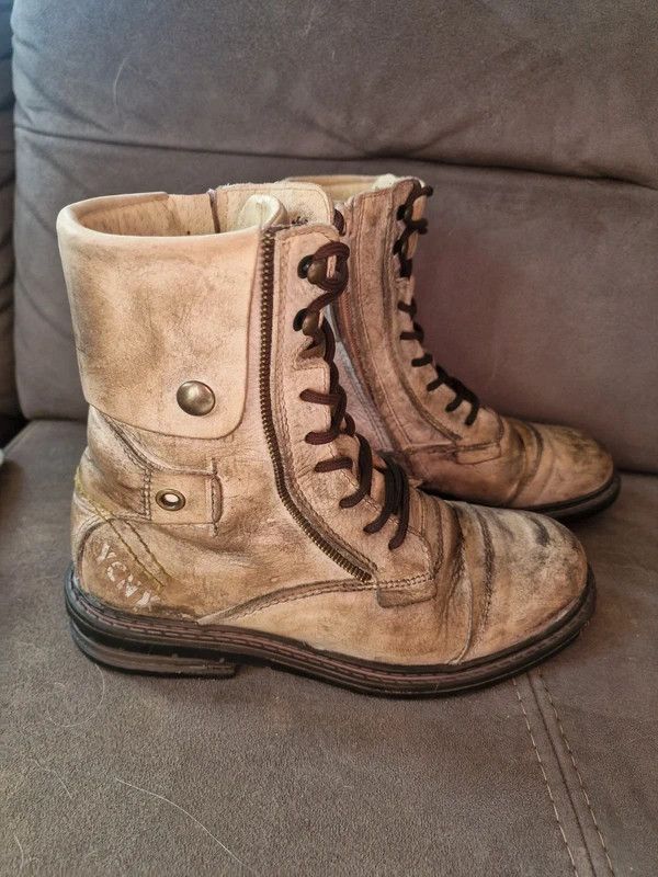 Other Yellow Cab Leather Boots Size 41 Grunge Vintage Distressed Size US 11 / IT 41 - 4 Thumbnail