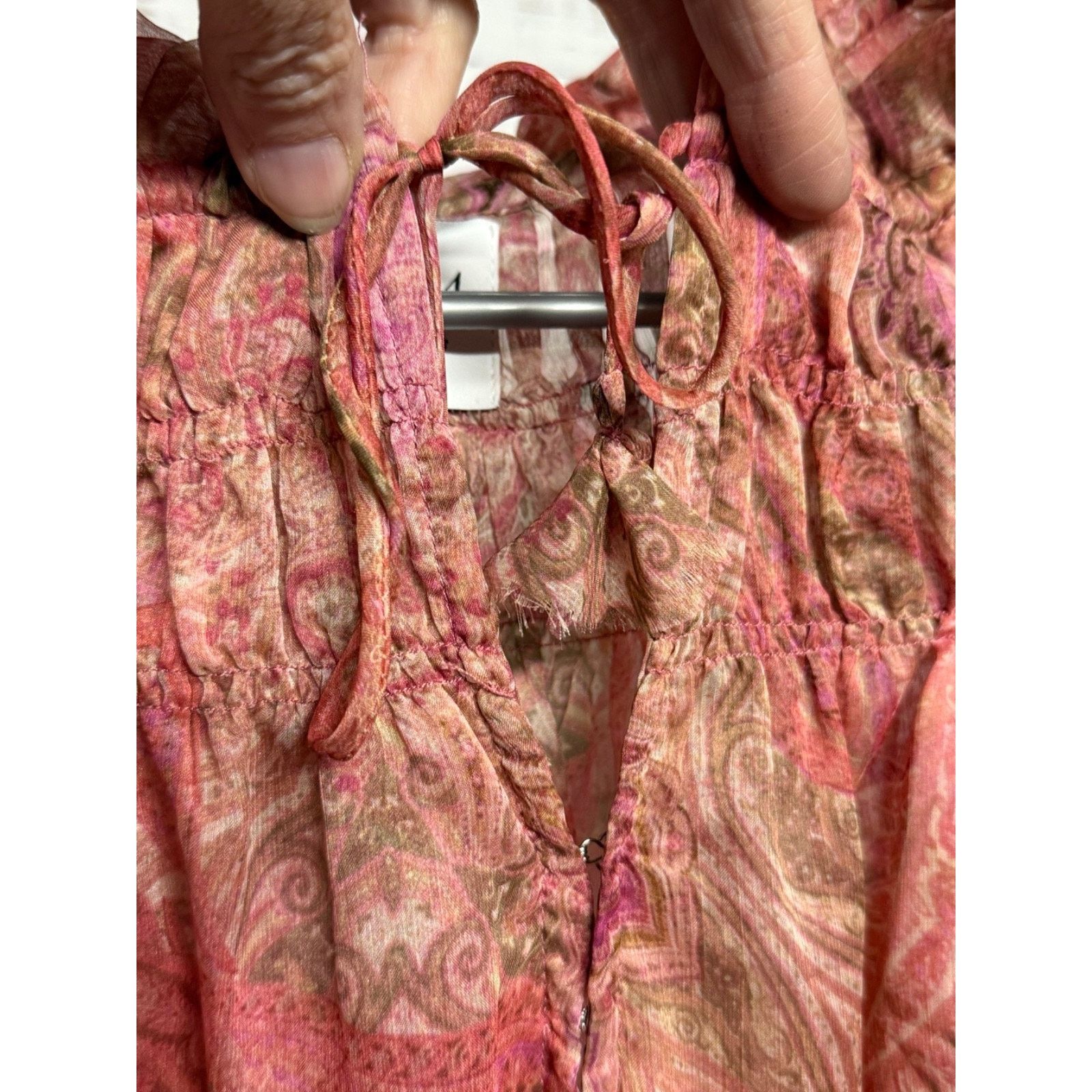MISA Los Angeles MISA Solange Chiffon Mini Dress Romantic Rose Python Ruffle Size XS / US 0-2 / IT 36-38 - 6 Thumbnail