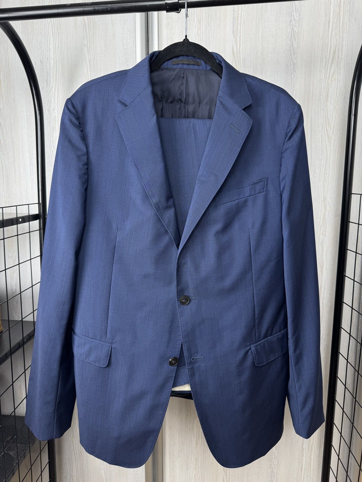 Z Zegna Z Zegna Ermenegildo Zegna wool checkered blue 2 pcs suit Size 42L - 2 Thumbnail