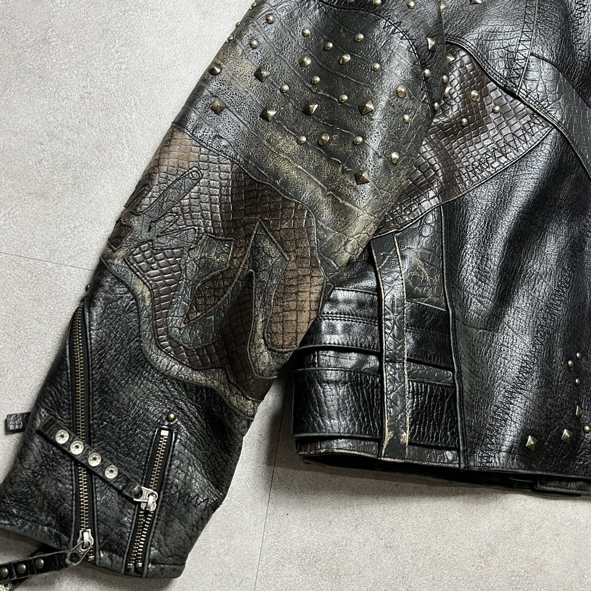 Quicksilver Quick Silver Studed Punk Leather Jacket Size US M / EU 48-50 / 2 - 7 Thumbnail