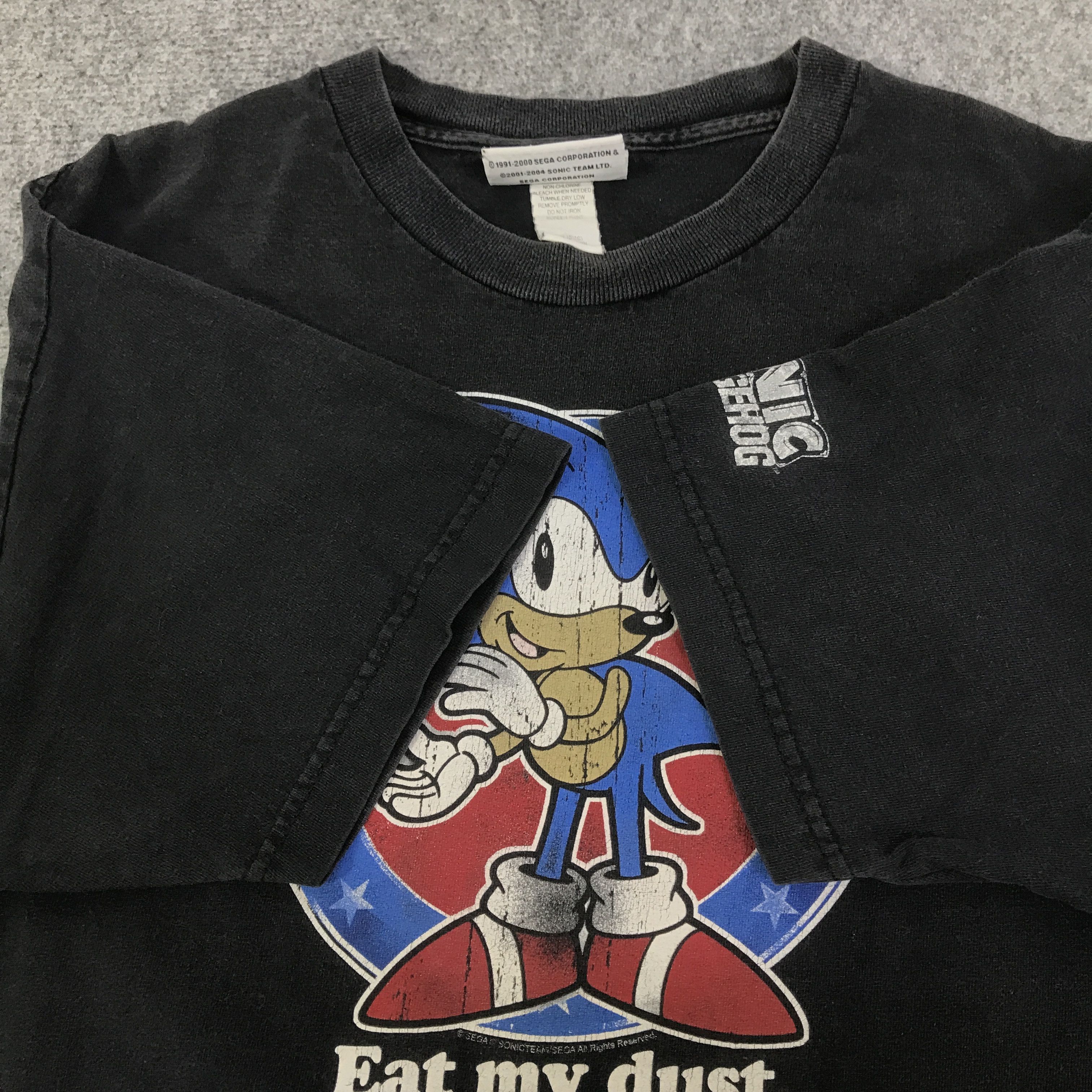 Cartoon Network Vintage Sonic The Hedgehog Cartoon Faded t-shirt K93B32 Size US L / EU 52-54 / 3 - 6 Thumbnail