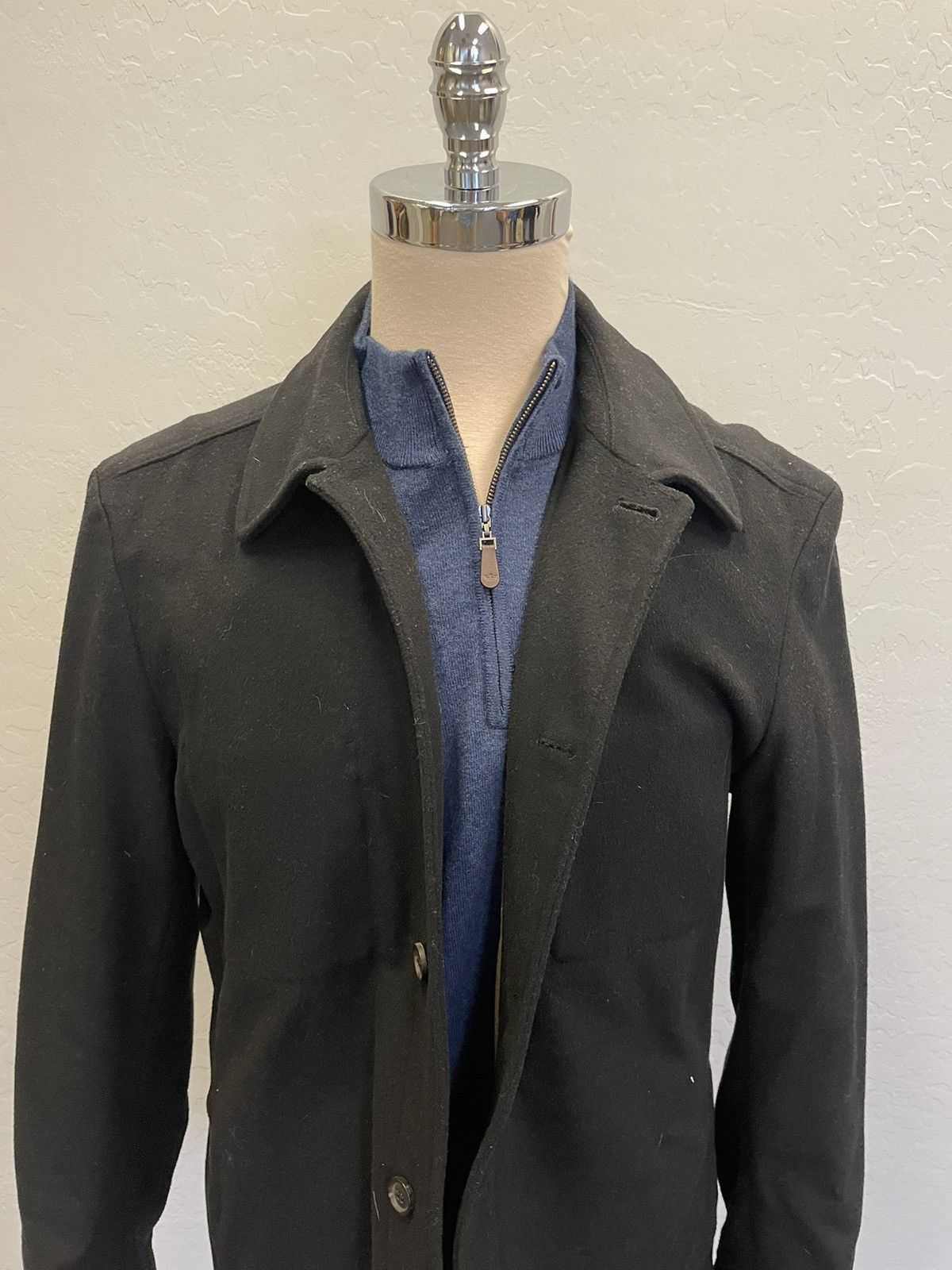 Hugo Boss Melton Wool & Cashmere Chess Jacket Size US M / EU 48-50 / 2 - 3 Thumbnail
