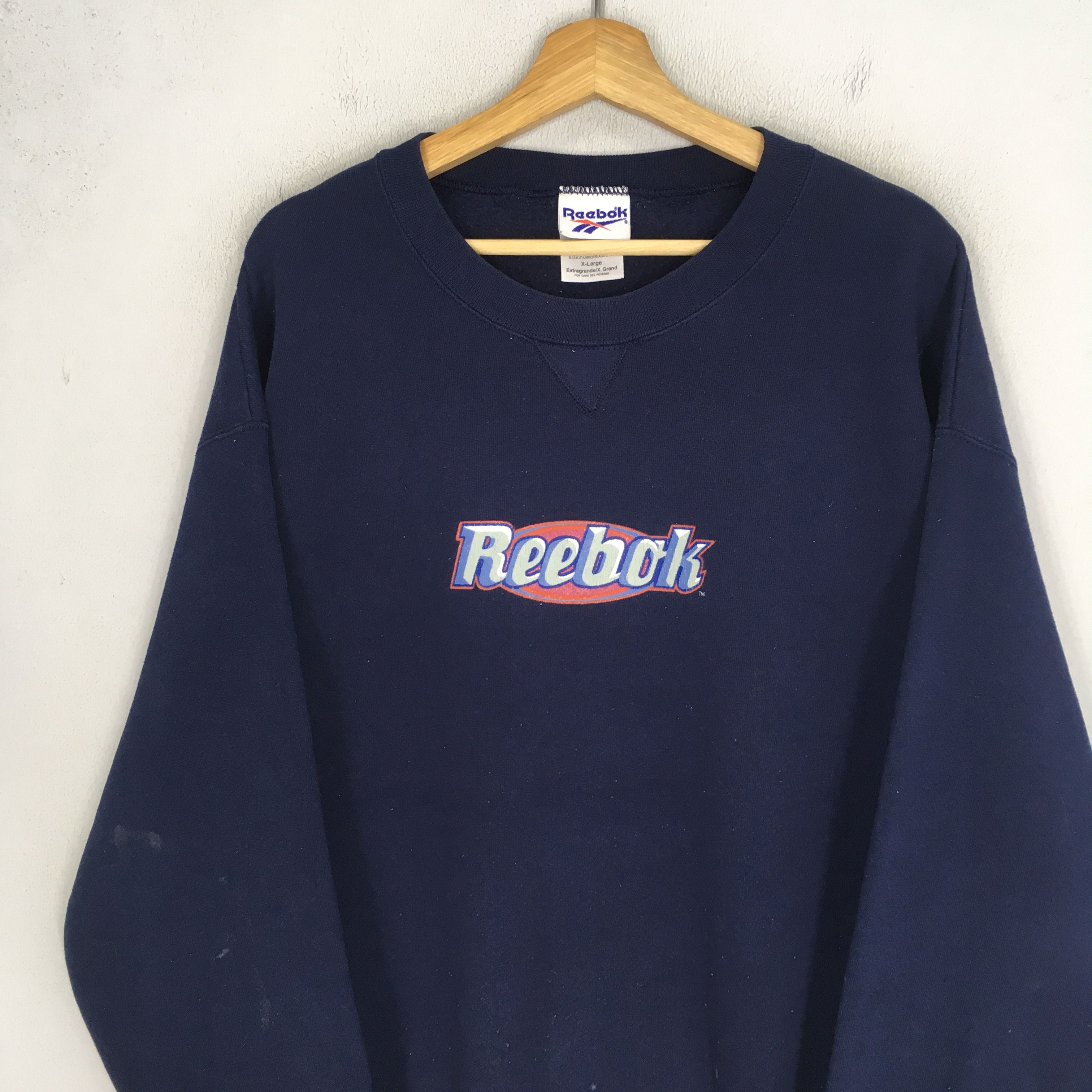 Reebok Vintage 90's Retro Reebok Blue Sweatshirt Xlarge - 642 Size US XL / EU 56 / 4 - 8 Thumbnail