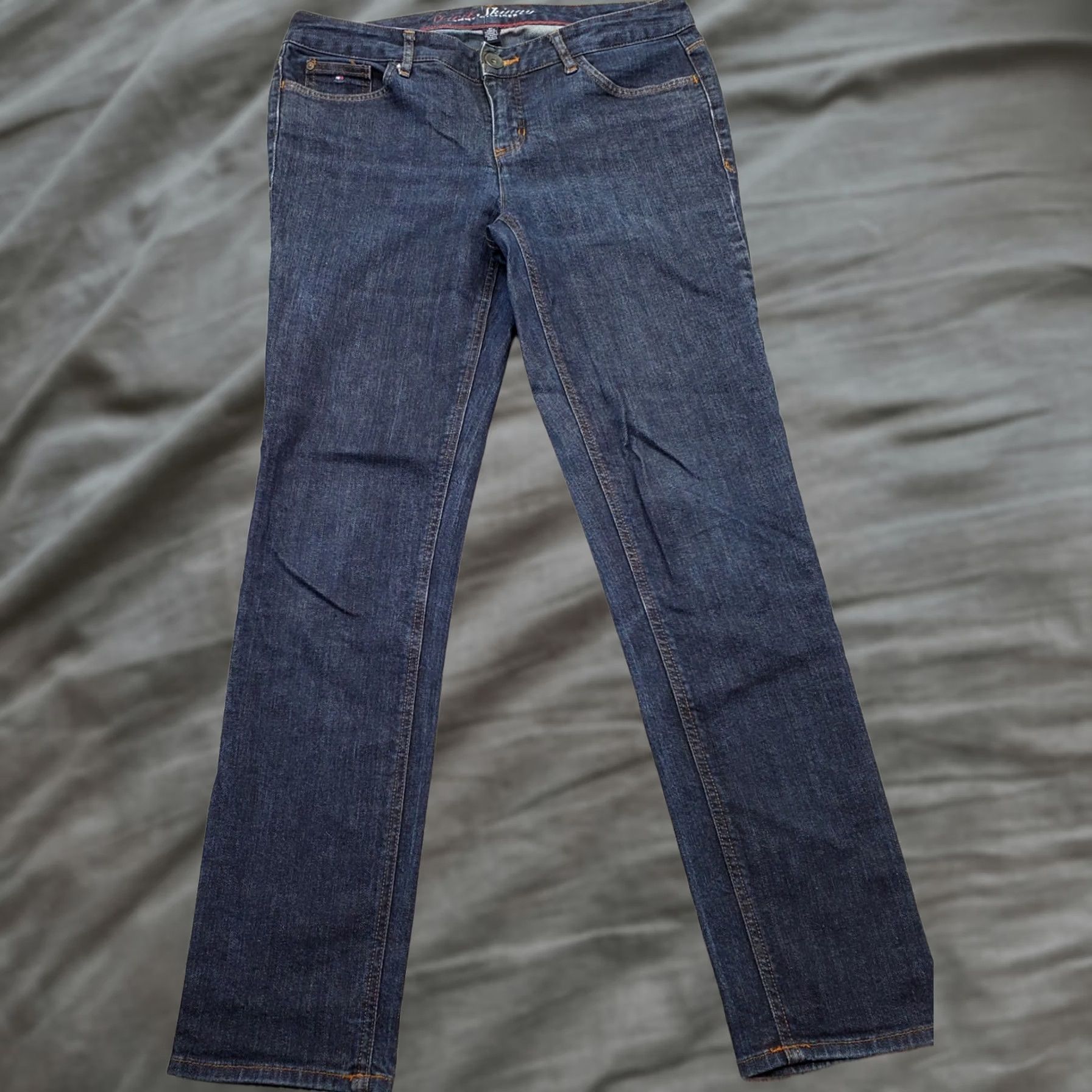 Tommy Hilfiger Tommy Hilfiger Jeans Women 8R Blue Denim Skinny Spirit Stretch Button Pockets Classic Rise Mid 30.75in INSEAM Outdoor Mens Womens Girls Men Womens Size 30" / US 8 / IT 44 - 1 Thumbnail