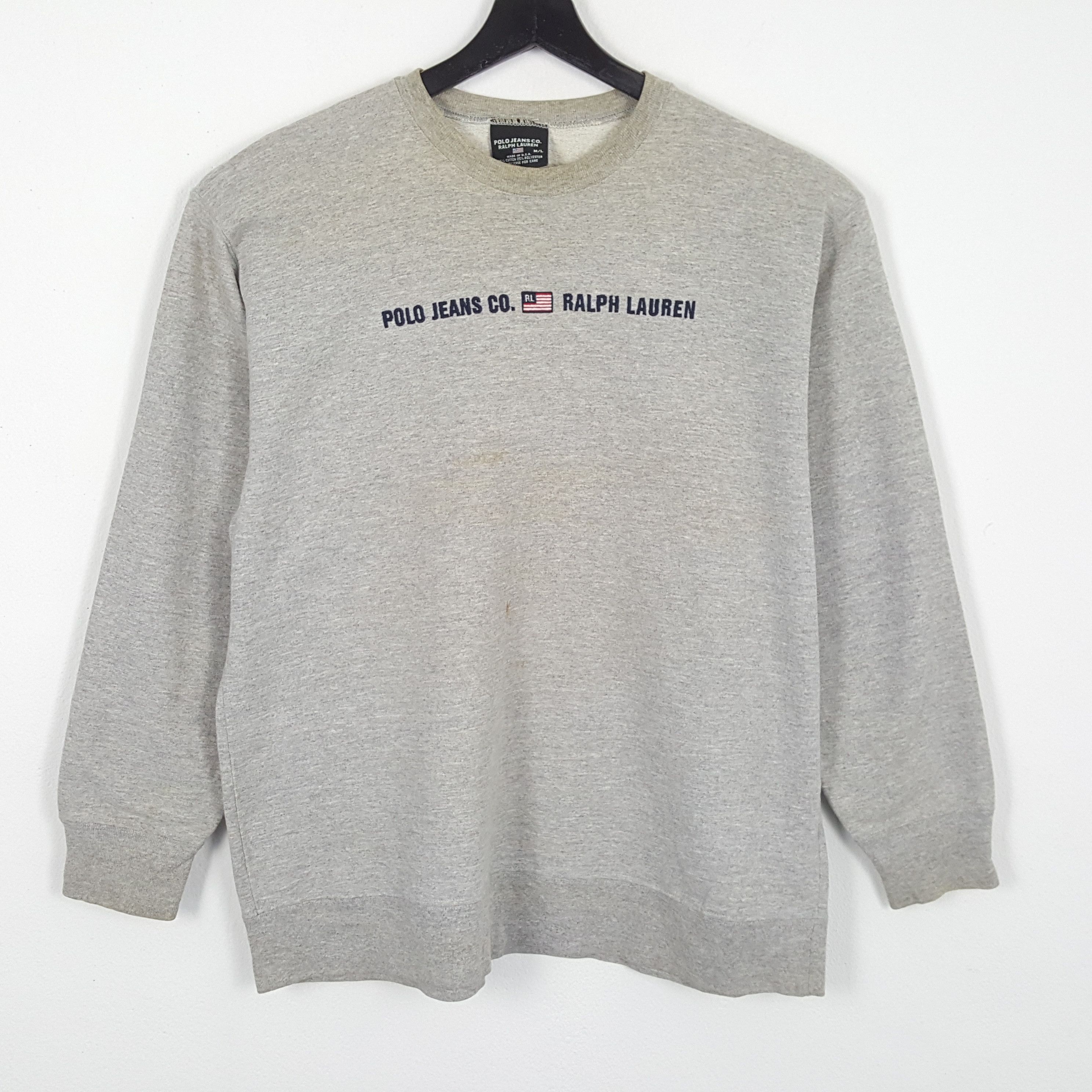 POLO JEANS RALPH LAUREN Center Spell Out Design Sweatshirt