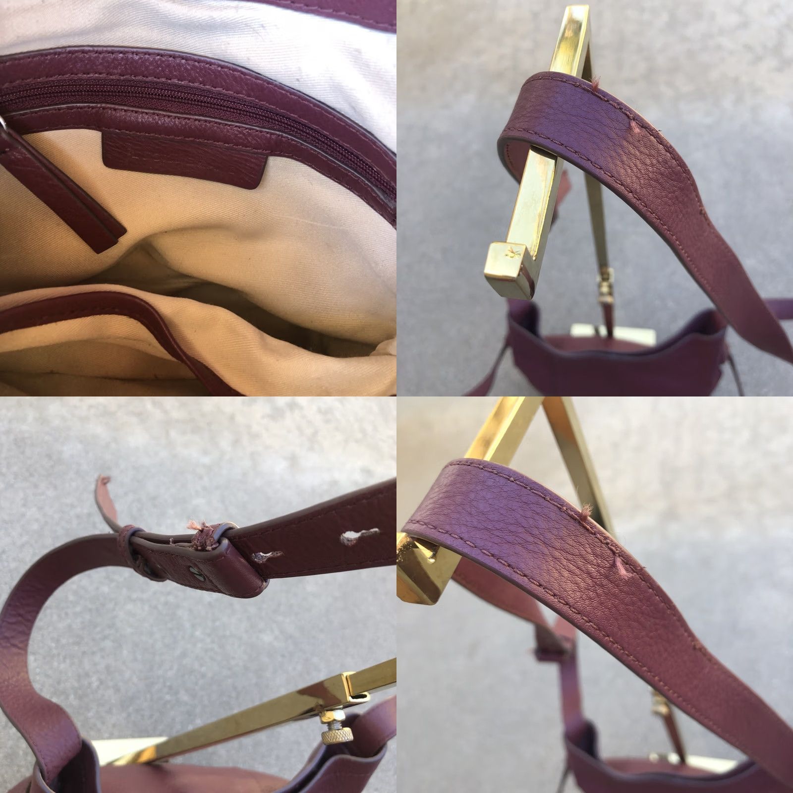 Lucky Brand Lucky Brand Crossbody Leather Purse Women's Burgundy Red Bag Zipper Size ONE SIZE - 8 Thumbnail