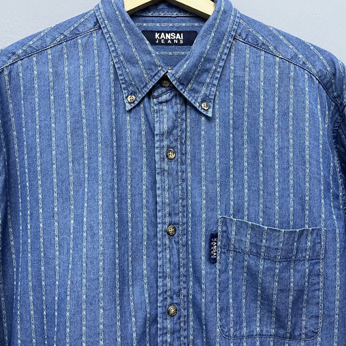 Kansai Yamamoto Kansai Jeans Button Up Shirt Size US L / EU 52-54 / 3 - 5 Thumbnail