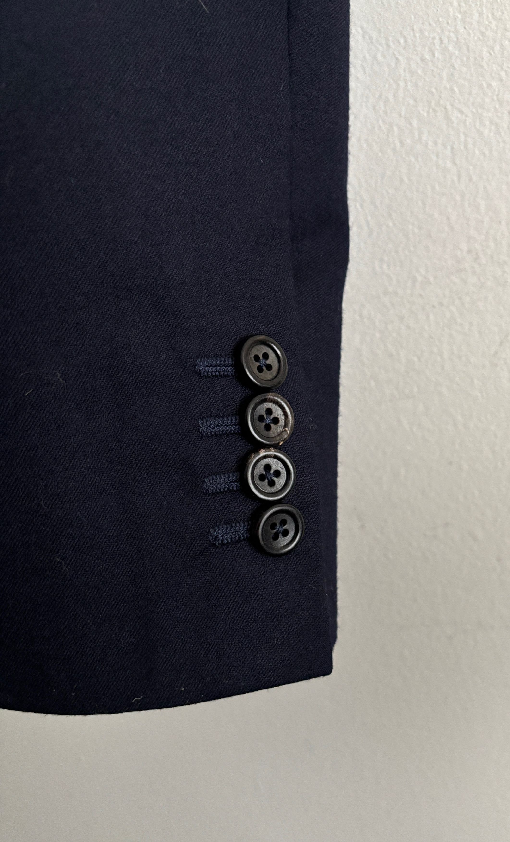 Canali $1825 Kei Unstructured Navy Wool Sport Coat/ Blazer - 44 Size 44R - 4 Thumbnail