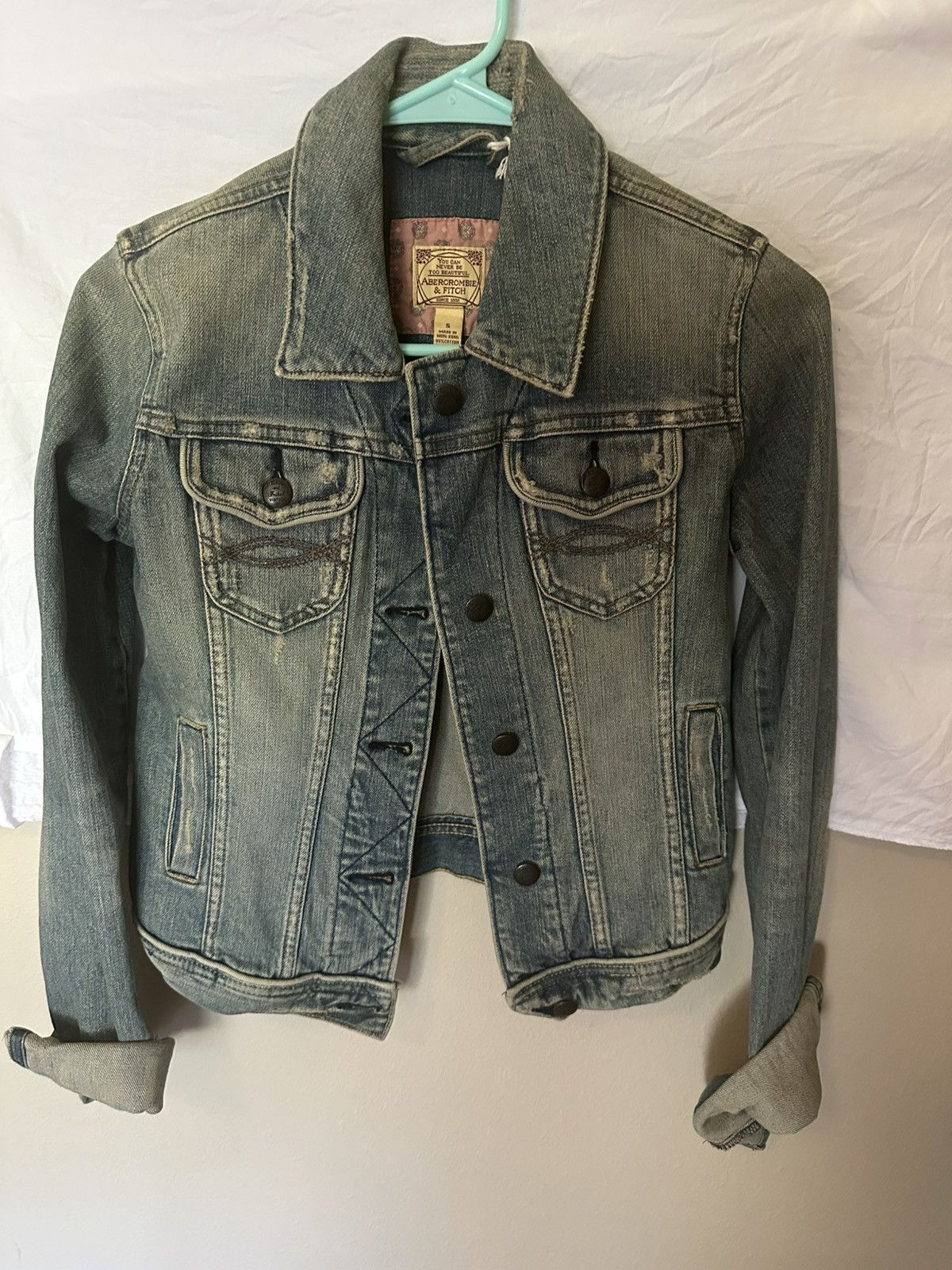 Abercrombie & Fitch Denim Jacket Size S / US 4 / IT 40 - 1 Thumbnail
