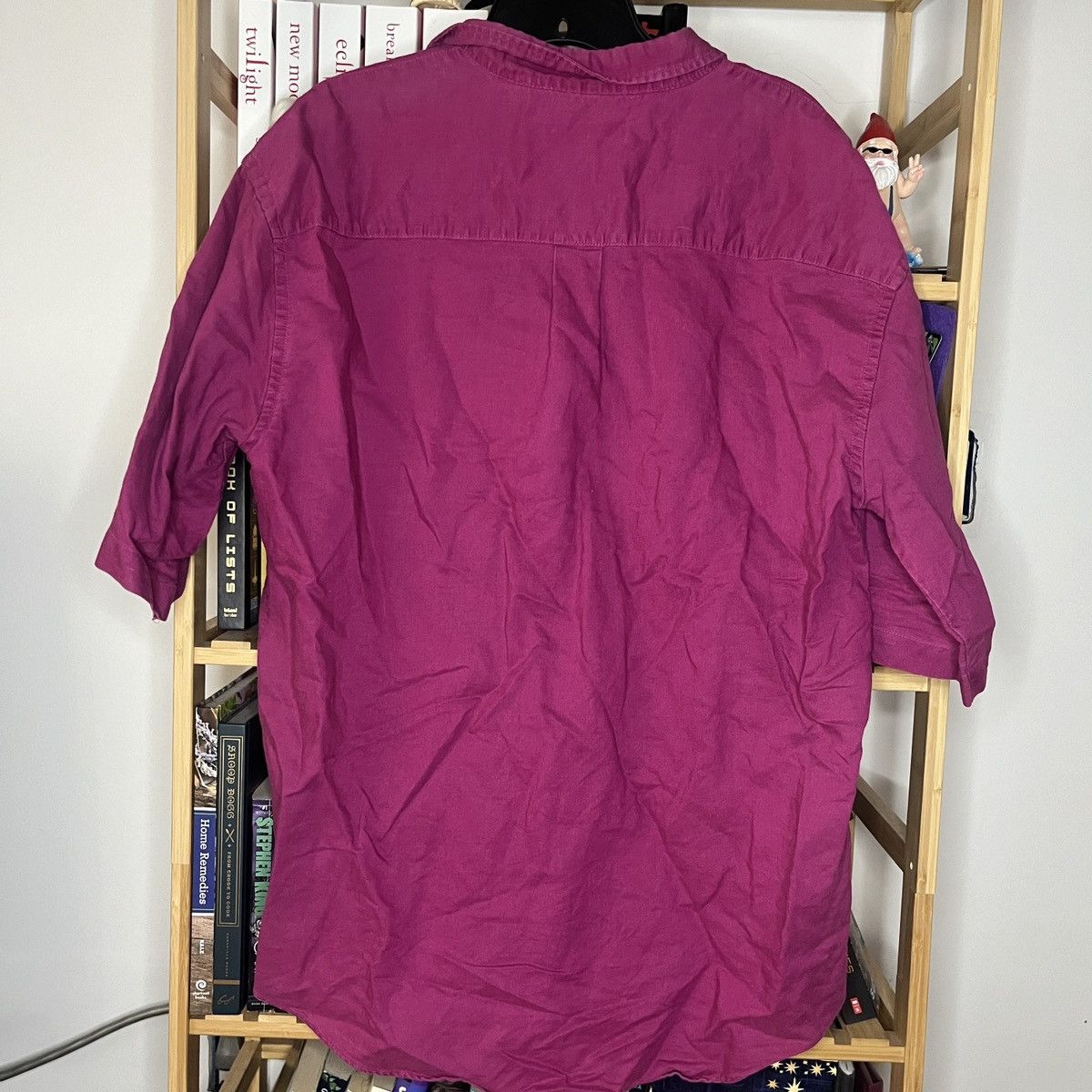 Vintage Vintage Magenta Fuchsia Button Up Short Sleeve Shirt Size US L / EU 52-54 / 3 - 3 Thumbnail