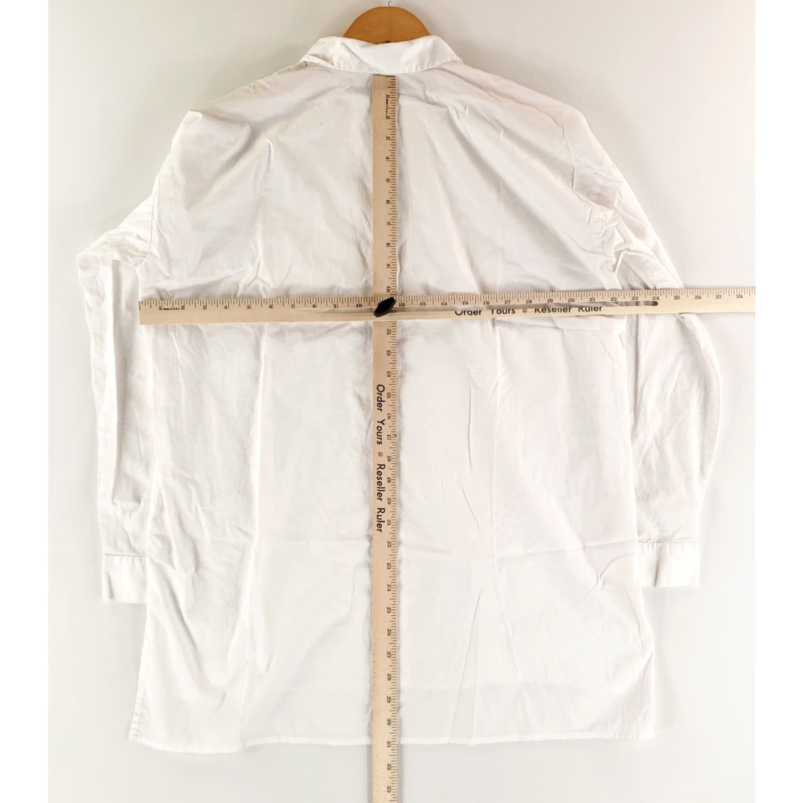 Eileen Fisher Eileen Fisher Button-Up Shirt Long Sleeve White 97% Cotton 3% Spandex Womens M Size M / US 6-8 / IT 42-44 - 6 Thumbnail
