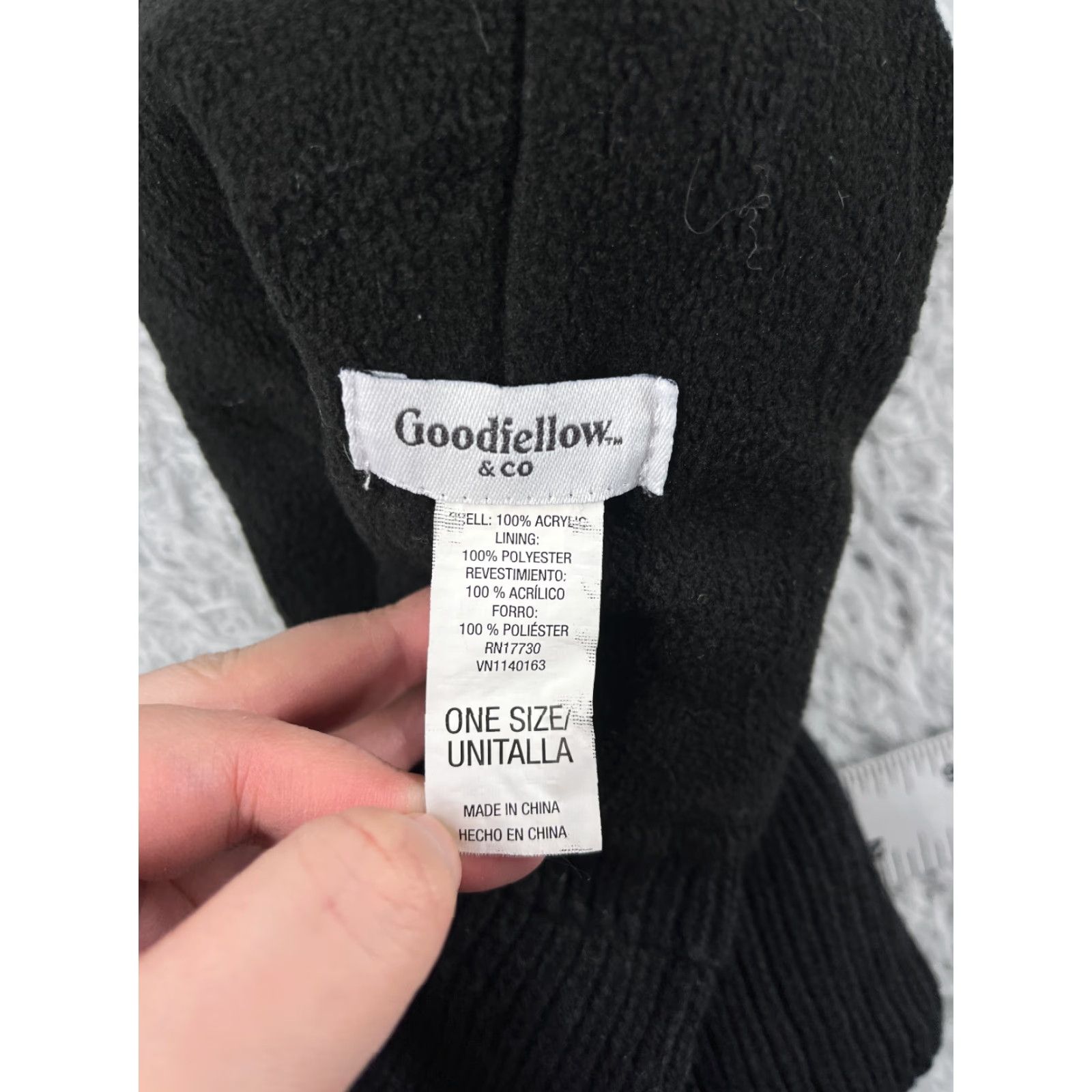 Vintage Goodfellow & Co Beanie Toque Womens One Size Black Acrylic Polyester Lined Ski Size ONE SIZE - 7 Thumbnail
