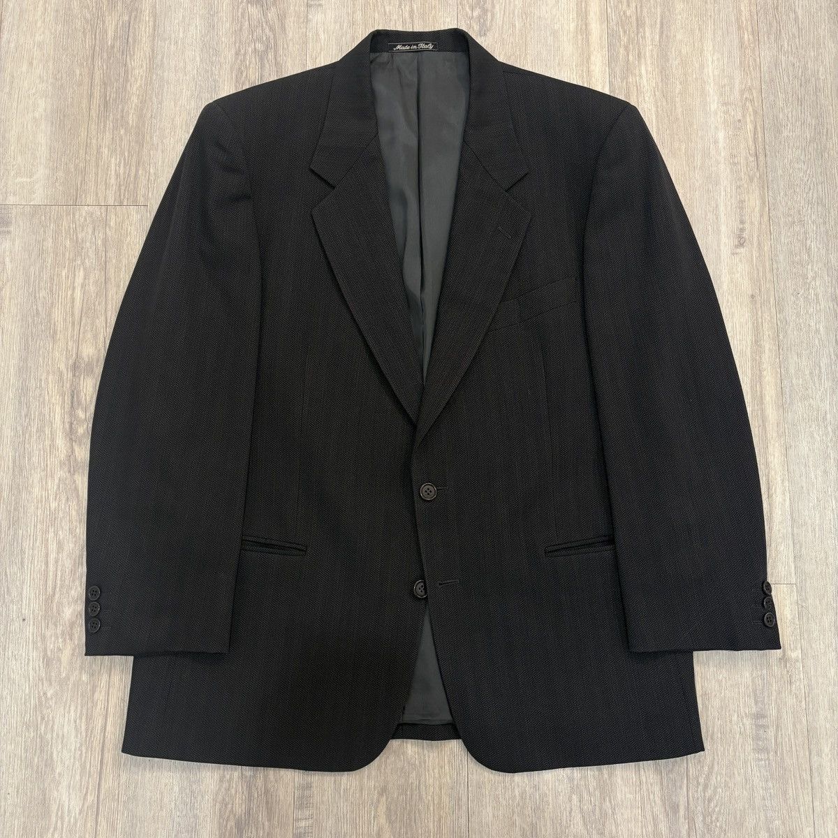 Valentino Valentino Italian Wool 2-Button Black Suit 42S Size 42S - 2 Thumbnail