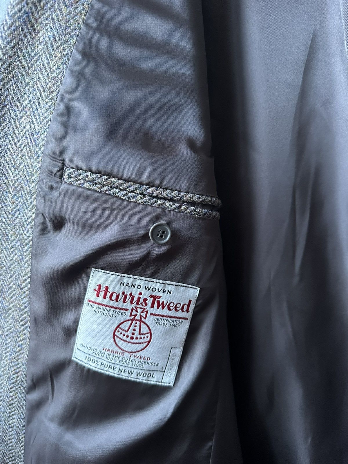Harris Tweed Harris Tweed Brown Gray Blazer Jacket Size 44L Size 44L - 4 Thumbnail