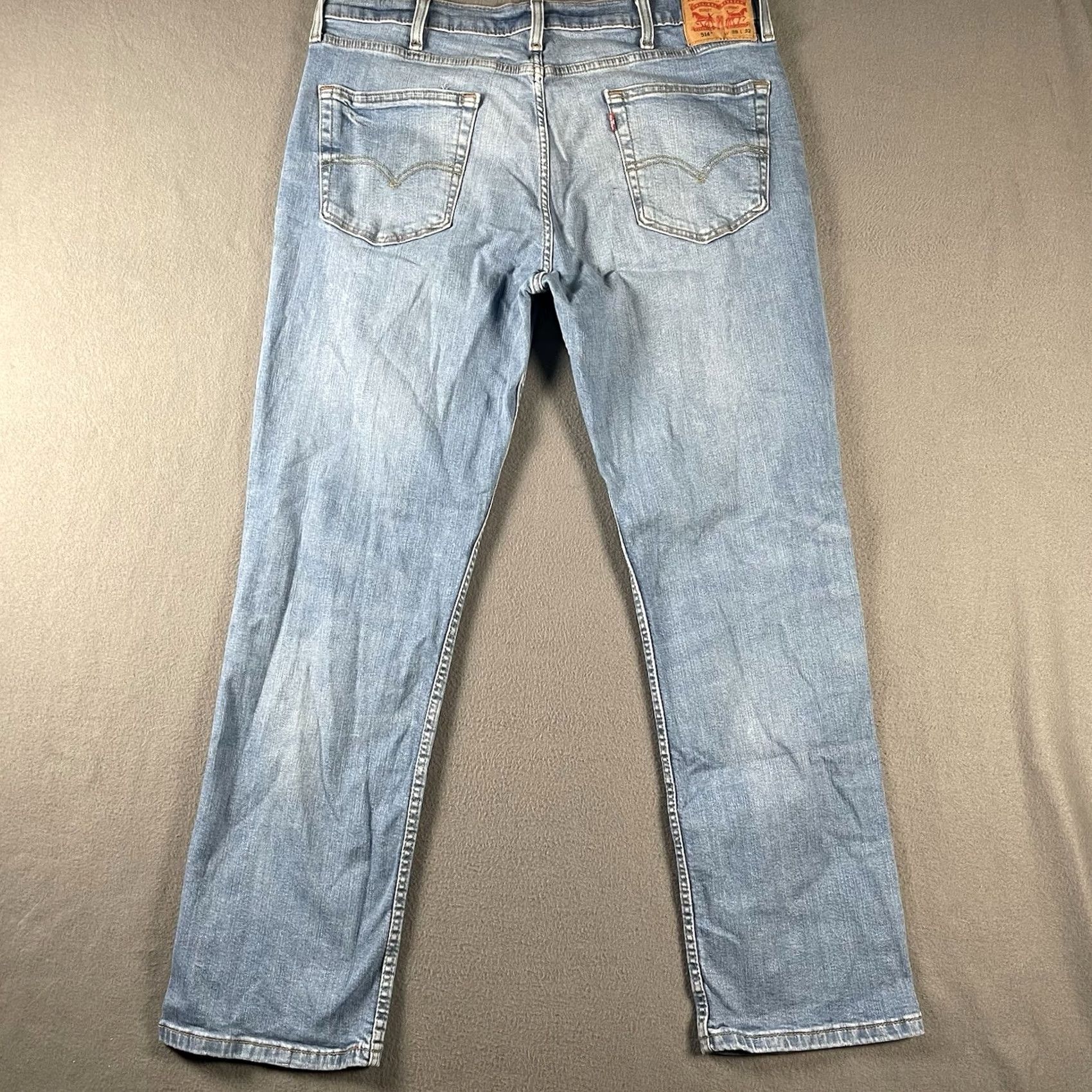 Levi's Levi's 514 Jeans Men 38X32 Light Blue Wash Distressed Straight Leg Regular Rise 5-Pocket Denim USA 90s Grunge Size US 38 / EU 54 - 6 Thumbnail