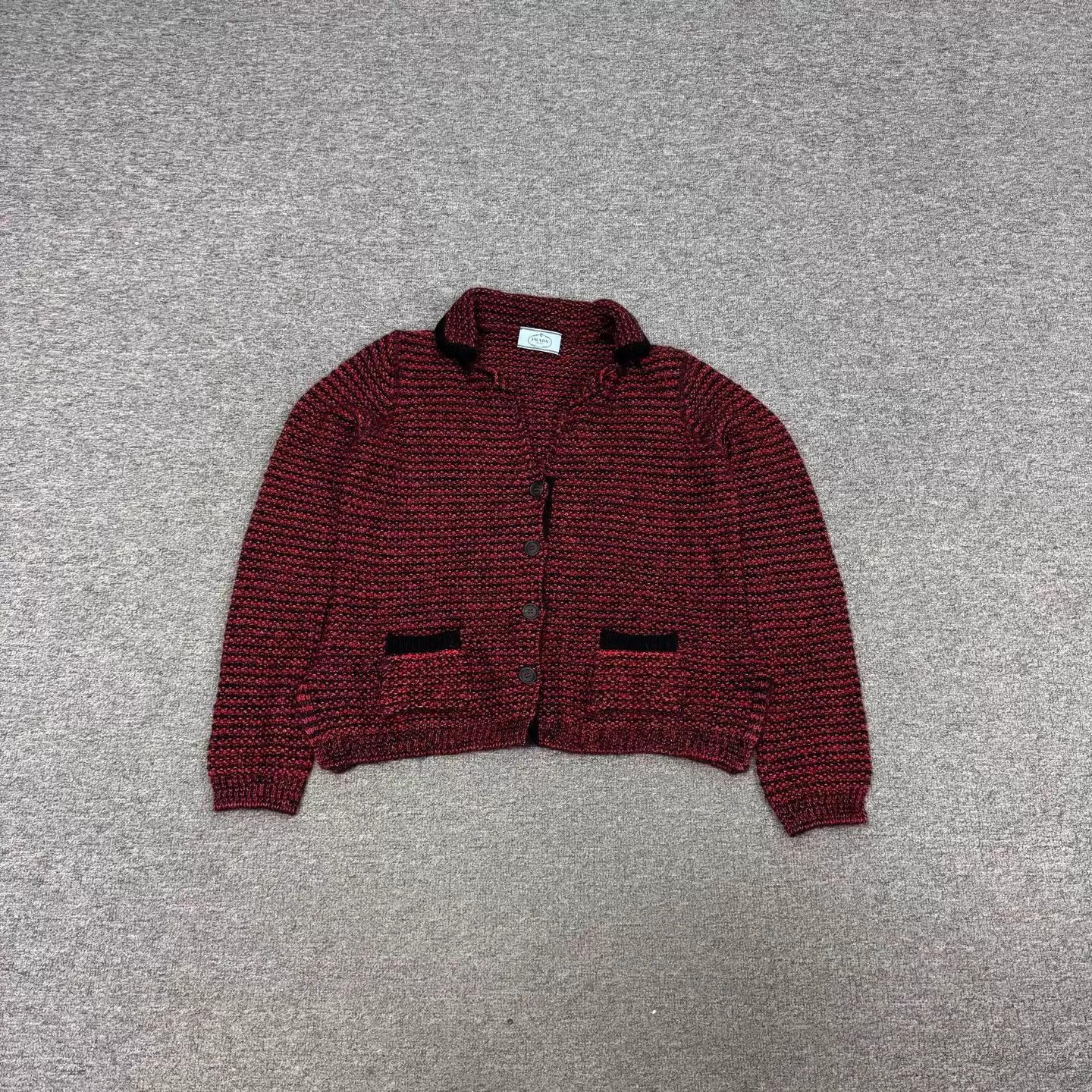 Prada Prada tweed knit cardigan 40 99 new Size S / US 4 / IT 40 - 1 Thumbnail