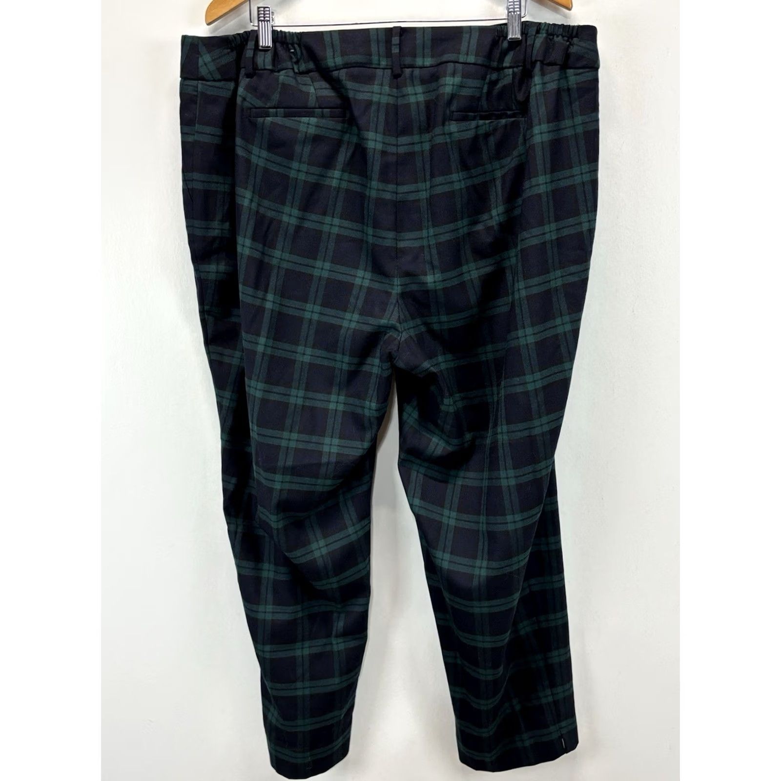 Talbots Talbots High Waist Hampshire Ankle Pants Women’s 22W Plus Wool Plaid Navy Size 40" / US 18 - 3 Thumbnail