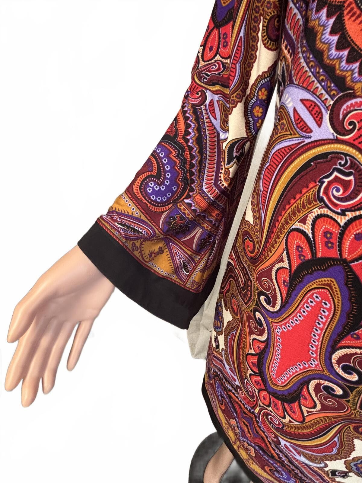 Other Emma Michele Vintage Style Paisley Long Sleeve Dress. M. Size M / US 6-8 / IT 42-44 - 4 Thumbnail