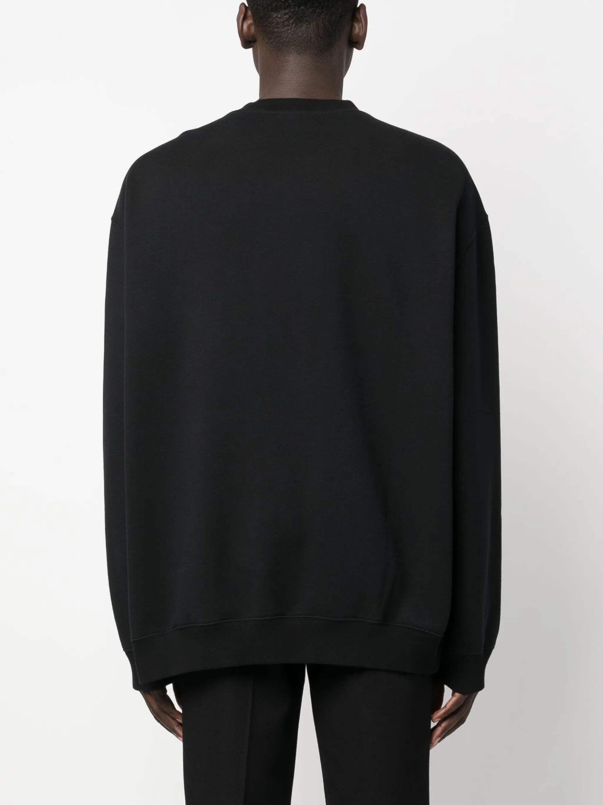 Lanvin o1y0225 Logo Embroidered Sweatshirt in Black Size US S / EU 44-46 / 1 - 4 Thumbnail