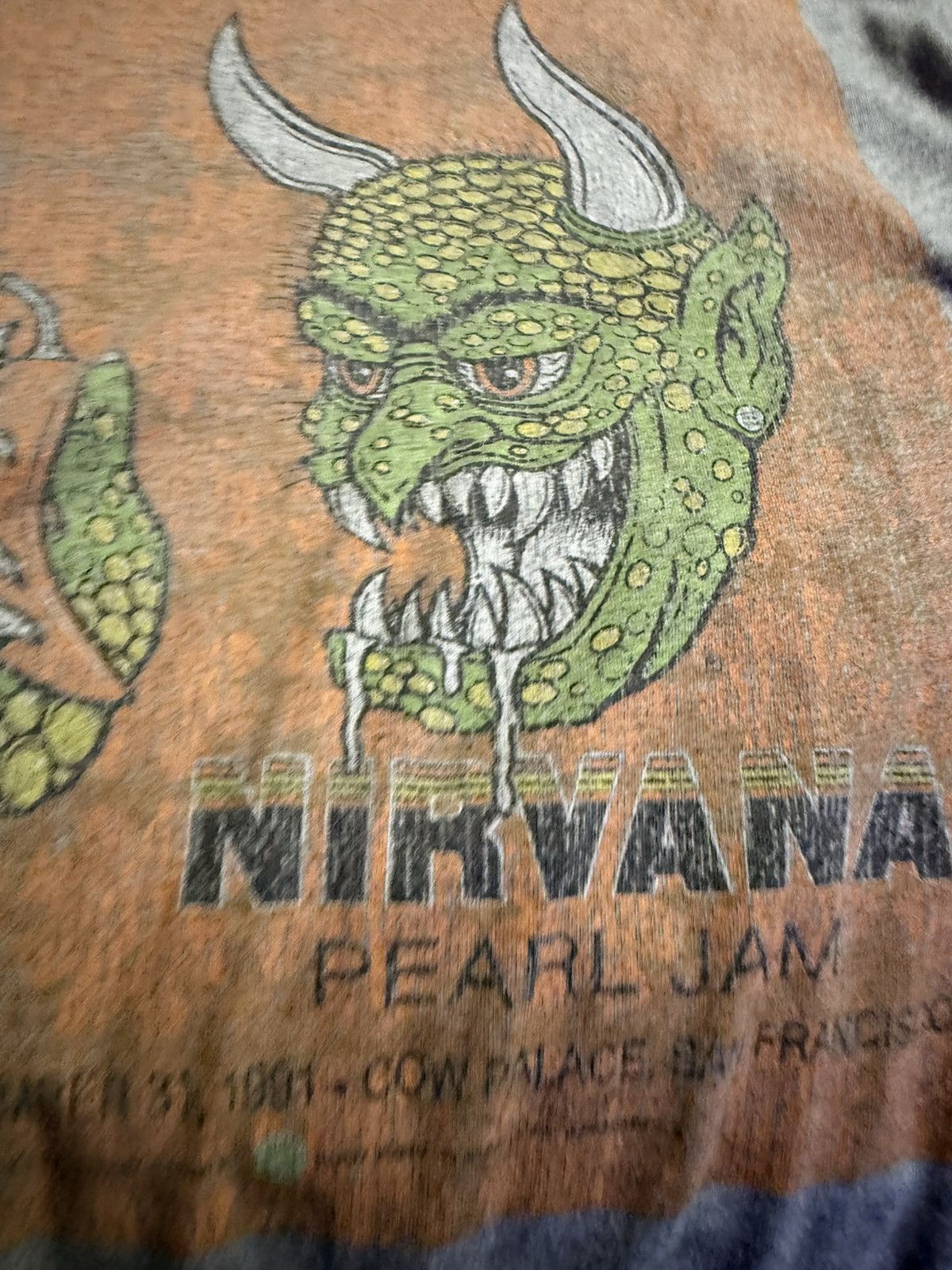 Nirvana 1991 Nirvana Band Tee 12/31 Pearl Jam Opener Cow Palace, CA Size US S / EU 44-46 / 1 - 1 Thumbnail