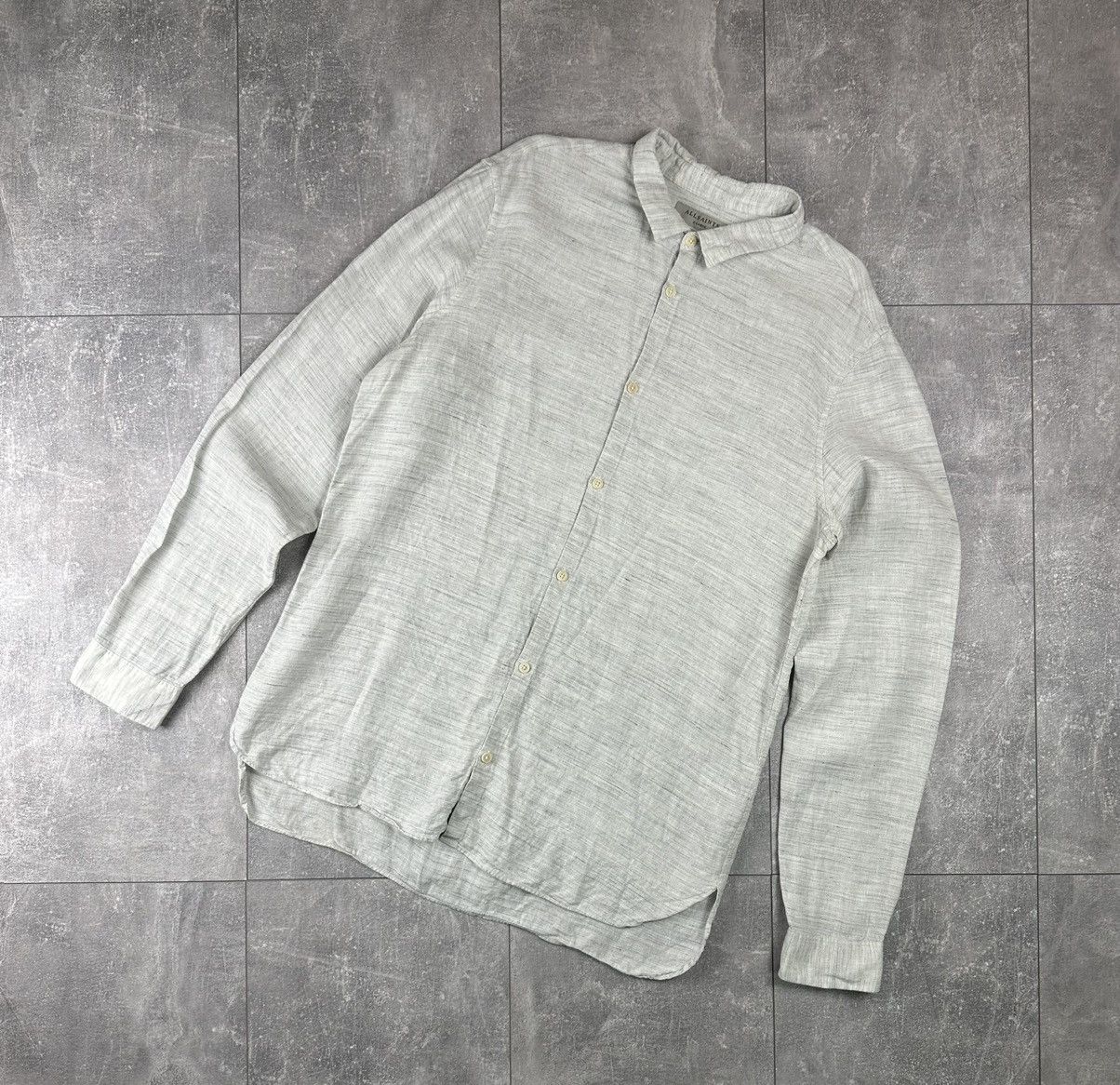 Allsaints Allsaints Oheka Linen Shirt Button Up Size US XL / EU 56 / 4 - 1 Thumbnail