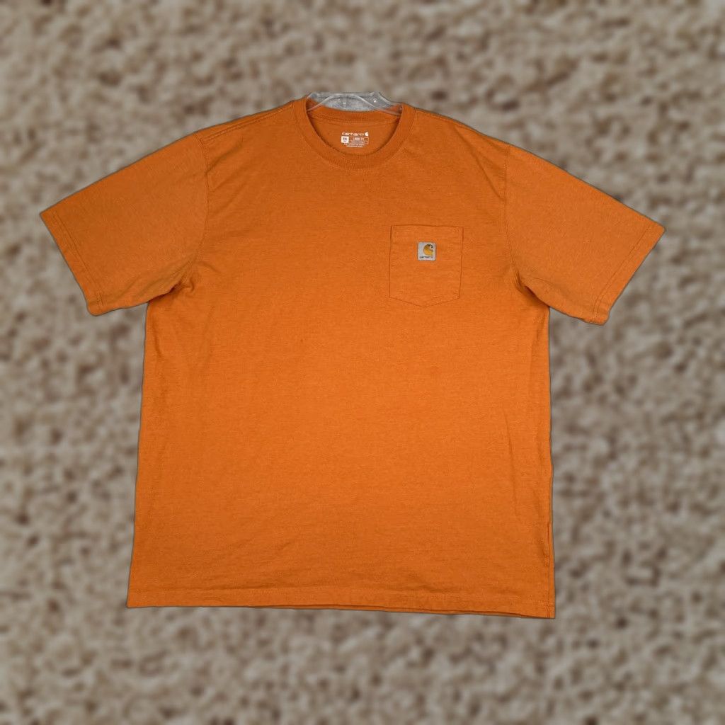 Carhartt Carhartt Shirt Mens 2XLT Orange Crew Neck Short Sleeve Pocket Tagless Workwear Size US XXL / EU 58 / 5 - 1 Thumbnail
