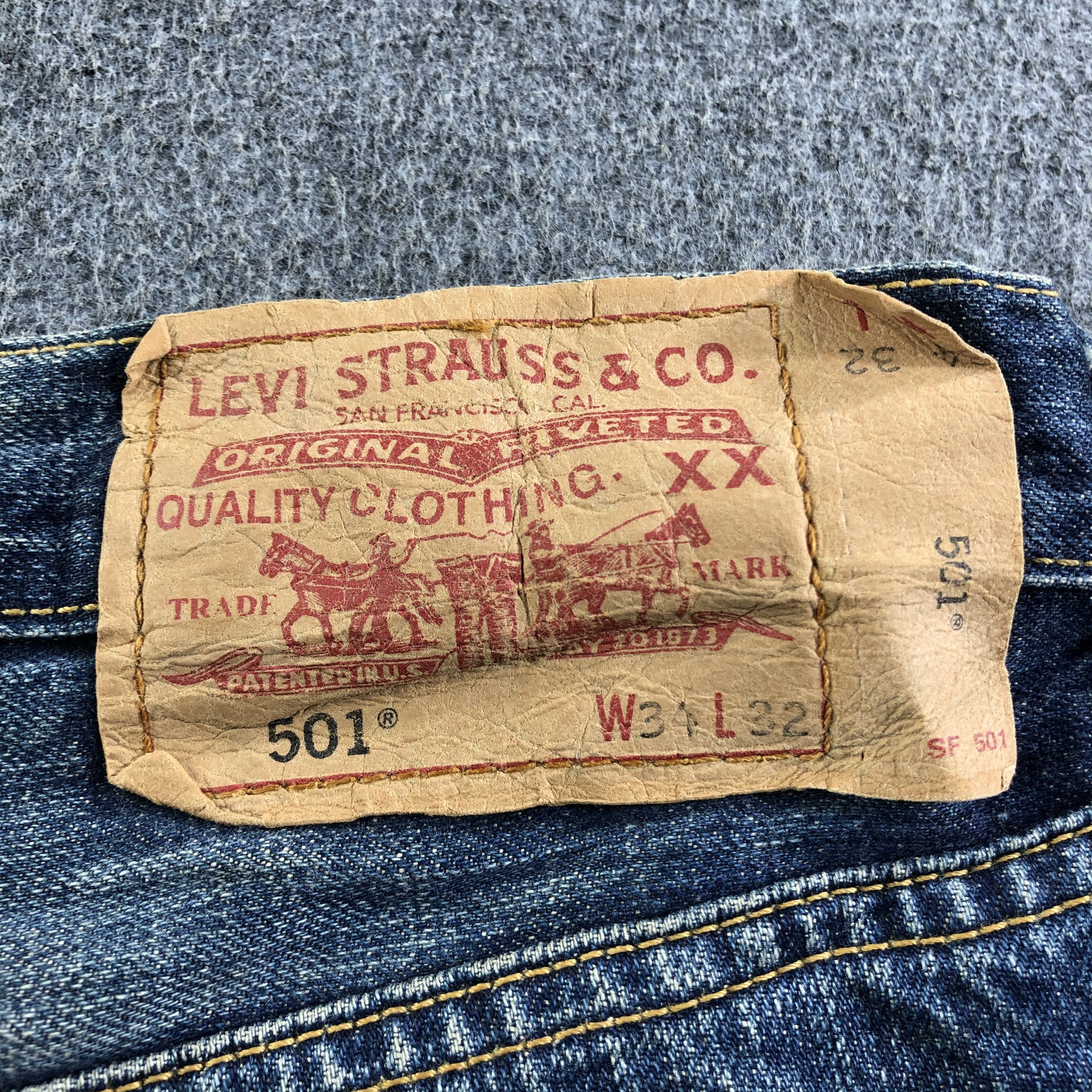 Levi's Vintage Blue Wash Levis 501 Jeans-J3561 Size US 35 - 5 Thumbnail