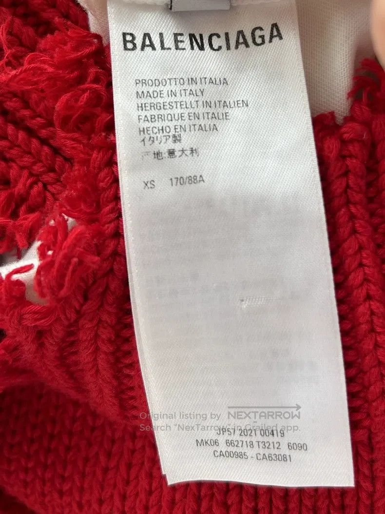 Balenciaga Balenciaga Cola Wave Destroyed Knit Sweater Vest Size US XS / EU 42 / 0 - 7 Thumbnail