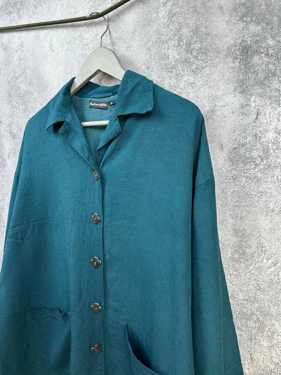 Gudrun Sjoden Gudrun Sjoden Teal Button Front Oversized Shirt Size S / US 4 / IT 40 - 5 Thumbnail