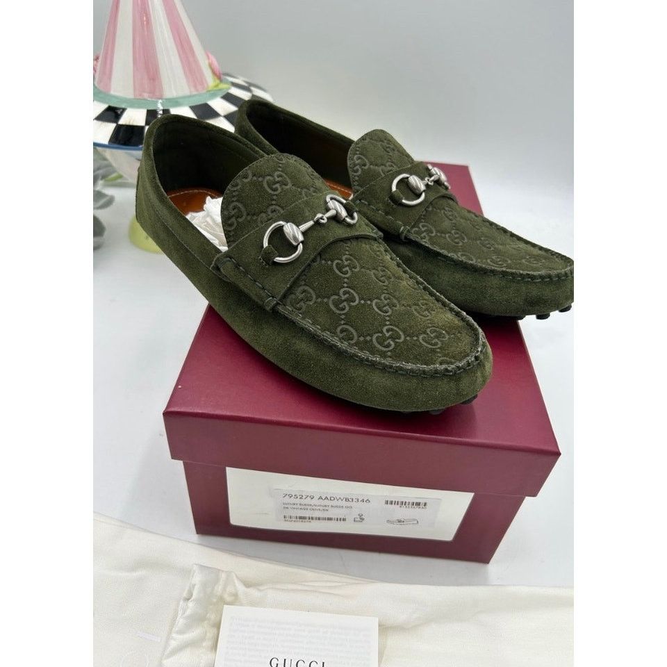 Gucci Gucci GG embossed suede driver loafers size 9 fits 9.5 US Size US 9.5 / EU 42-43 - 8 Thumbnail