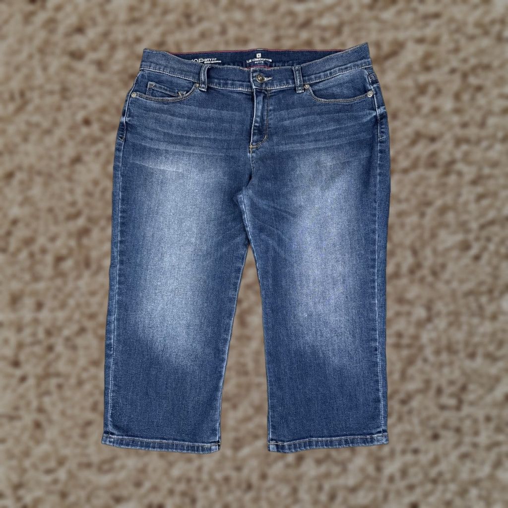 Liz Claiborne Liz Claiborne Capri Jeans Womens 10P Blue Med Wash Mid Rise Denim 32x19 Size 32" / US 10 / IT 46 - 1 Thumbnail