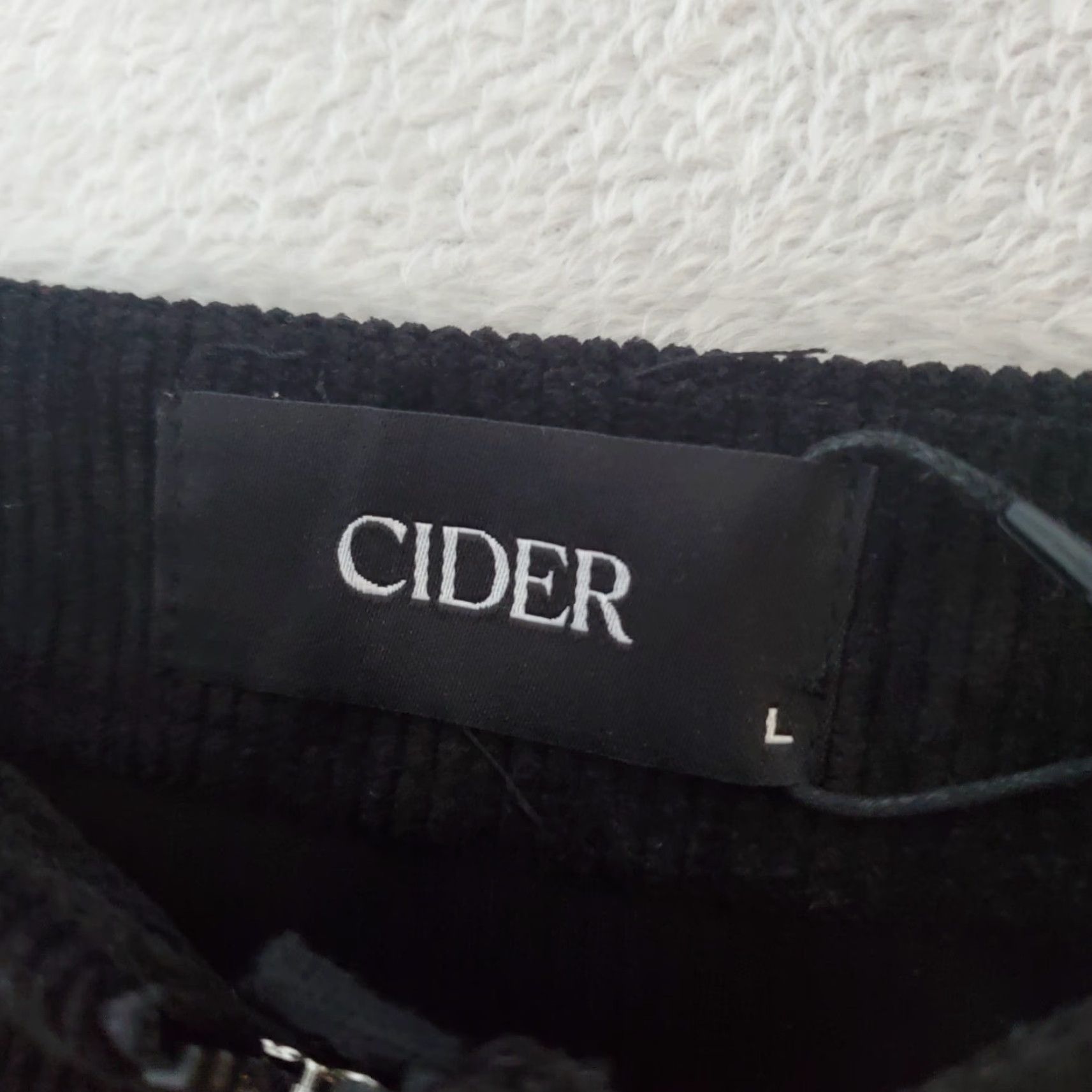 Cider Cider Mini Skirt Women L Black Corduroy Front Zip Grunge Punk Size 36" / US 14 / IT 50 - 4 Thumbnail
