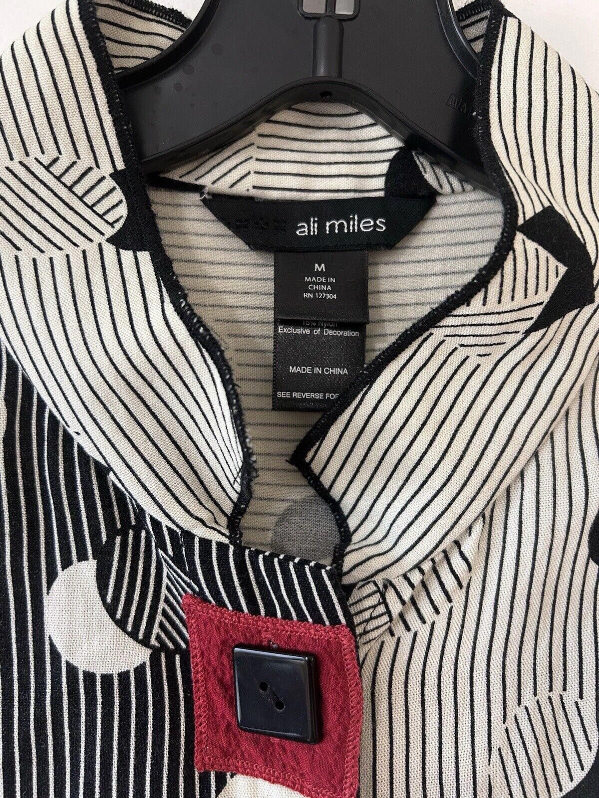 Designer Ali Miles Womens M Tunic Blouse Top Geometric Lagenlook Size M / US 6-8 / IT 42-44 - 7 Thumbnail
