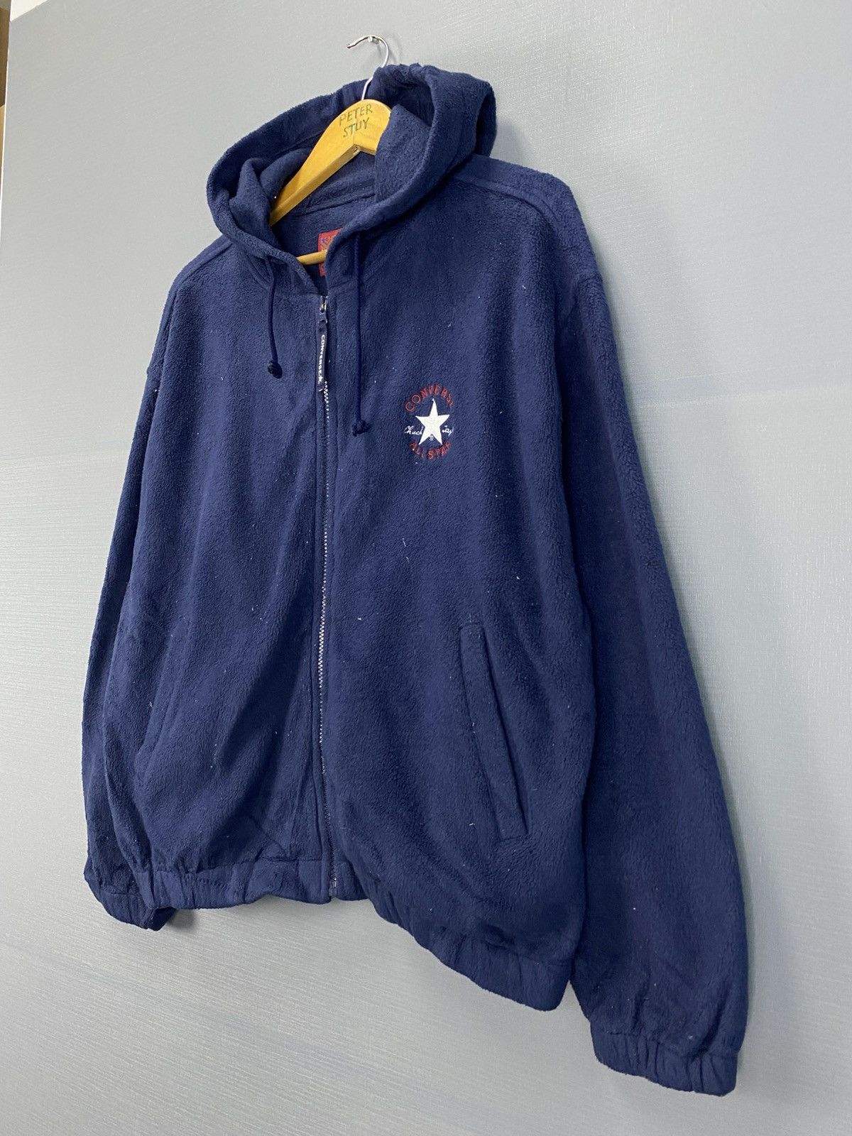 Converse × Vintage Vintage Converse Streetwear Fleece Hoodie Size US L / EU 52-54 / 3 - 3 Thumbnail