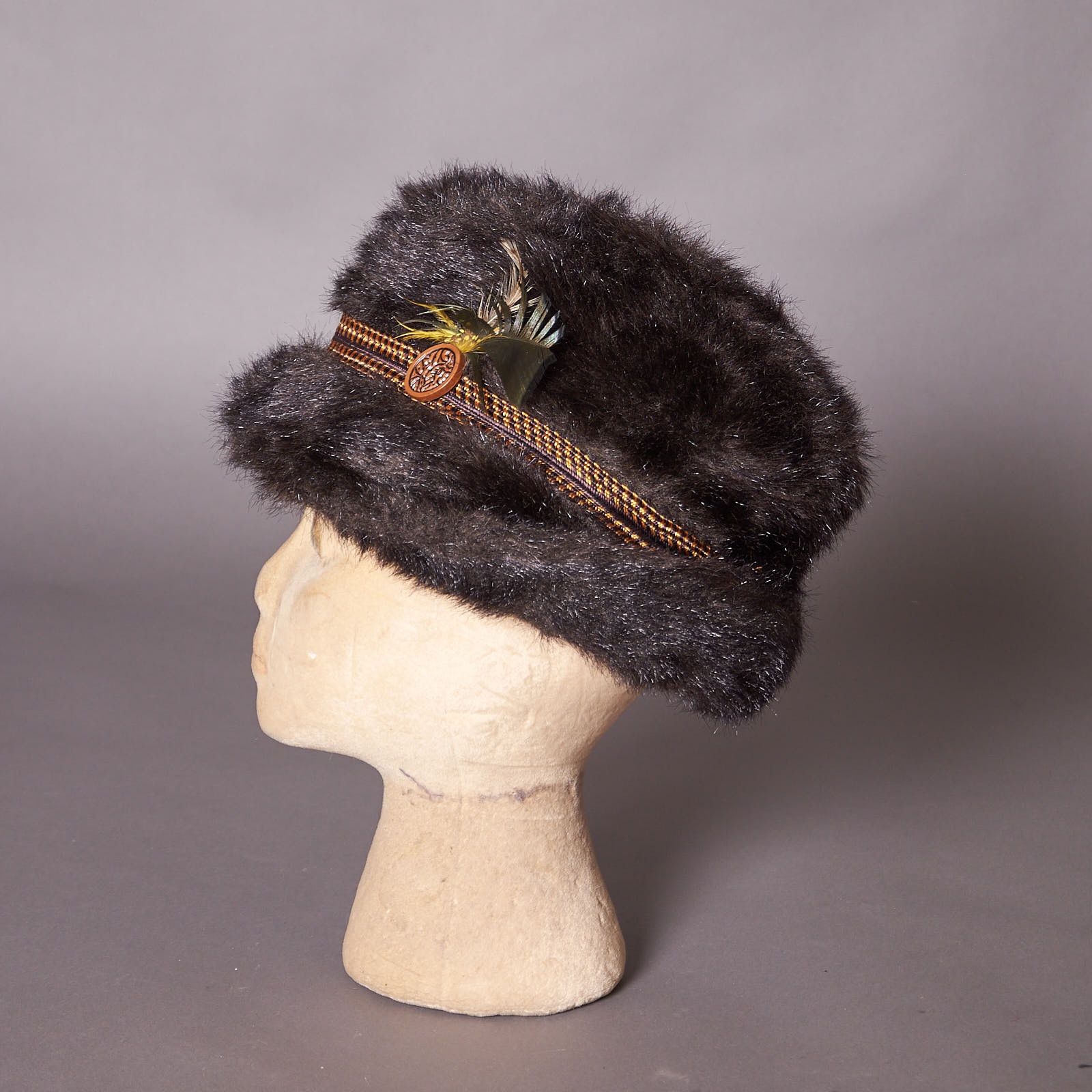 Vintage Vintage 1970s Faux Fur Winter Fedora Hat Ear Flaps Size ONE SIZE - 2 Thumbnail