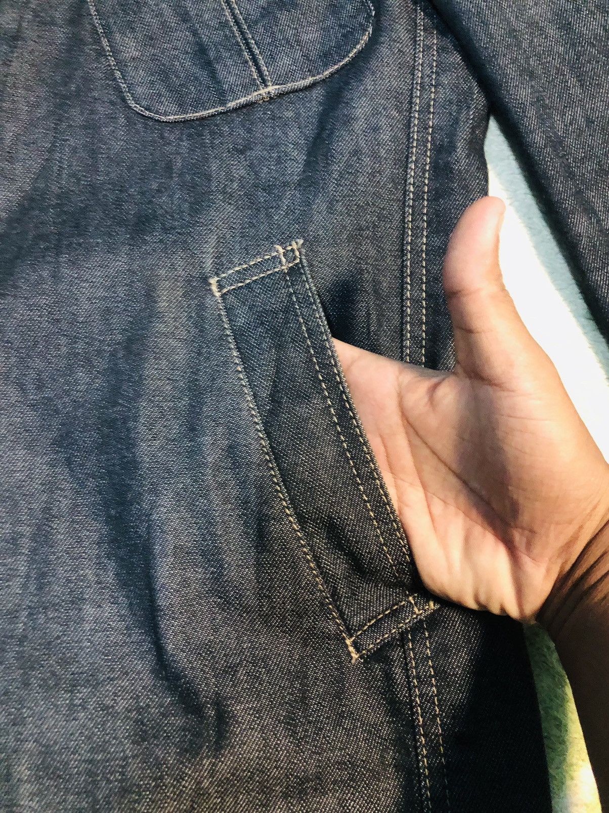 Comme Ca Ism × Japanese Brand Comme Ca Denim Buttoned Jacket (28) Size US M / EU 48-50 / 2 - 6 Thumbnail