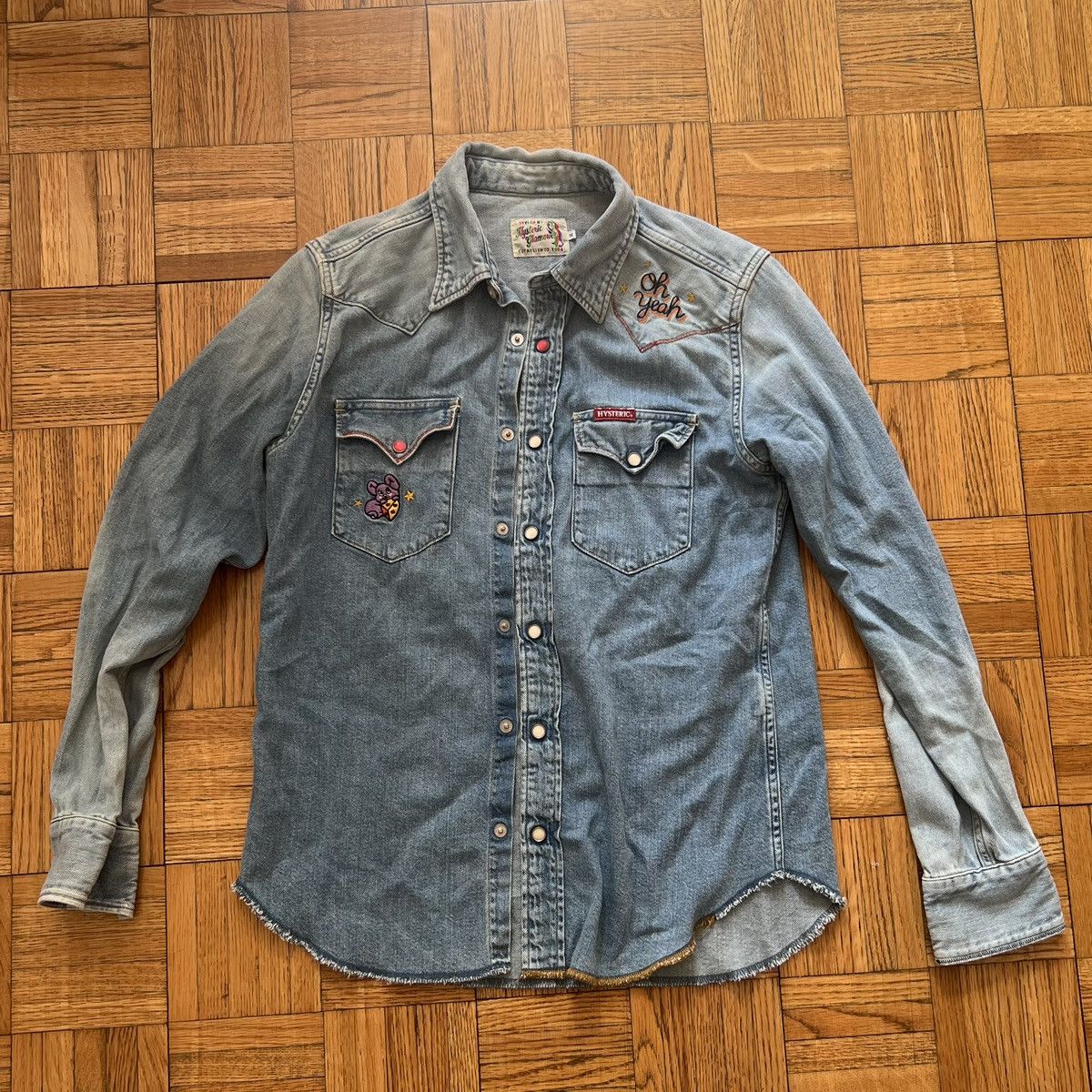 Hysteric Glamour × Japanese Brand × Vintage RARE Hysteric Glamour Denim Jacket Size US S / EU 44-46 / 1 - 1 Thumbnail