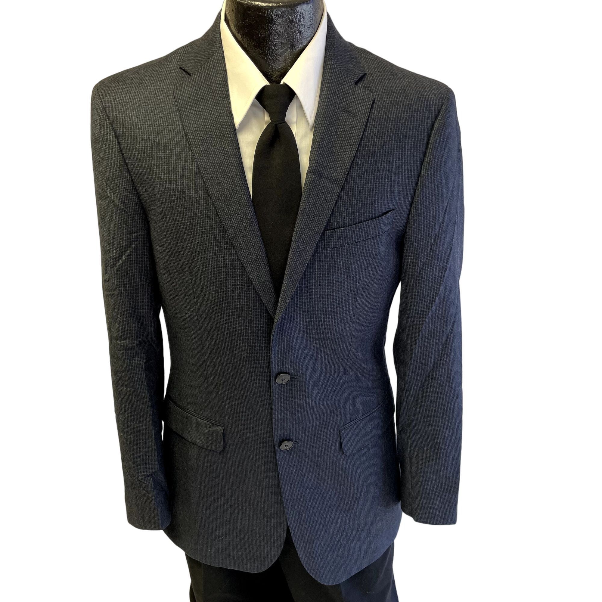 Jos A Bank Grid Sport Coat SLIM FIT Jacket MODERN Blazer 38